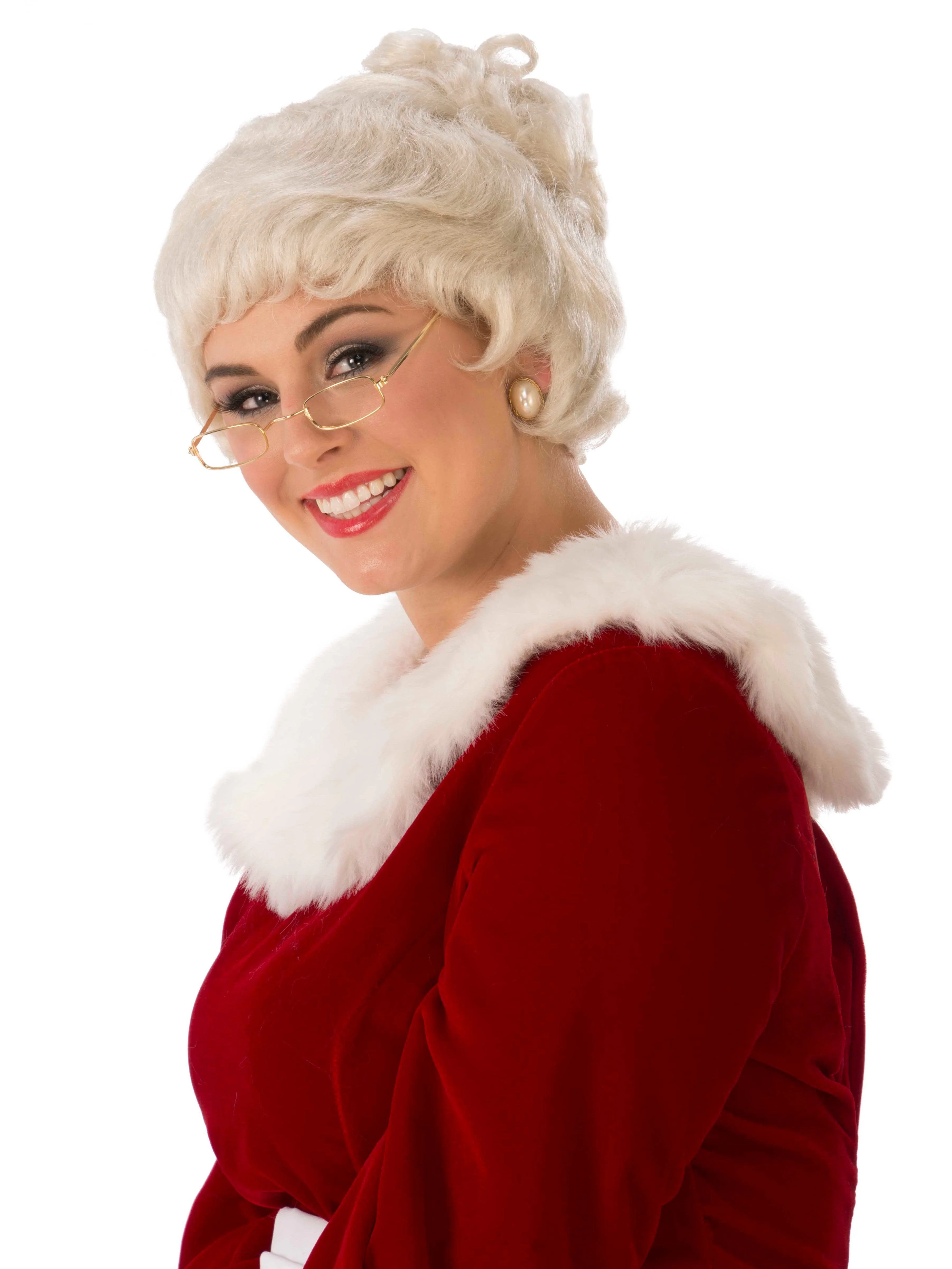 Women's Mrs. Claus Wig - Deluxe
