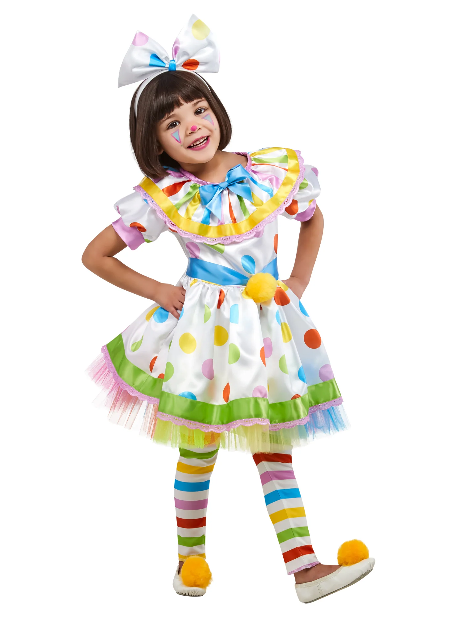 Dottie Brights & Stripes the Clown Costume for Toddlers