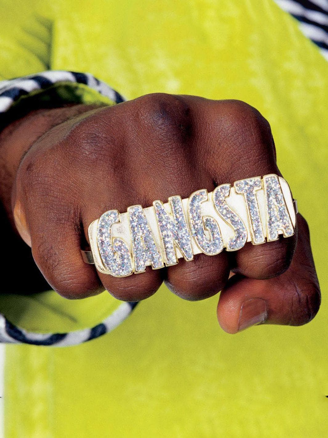Adult Bling Gangsta Ring