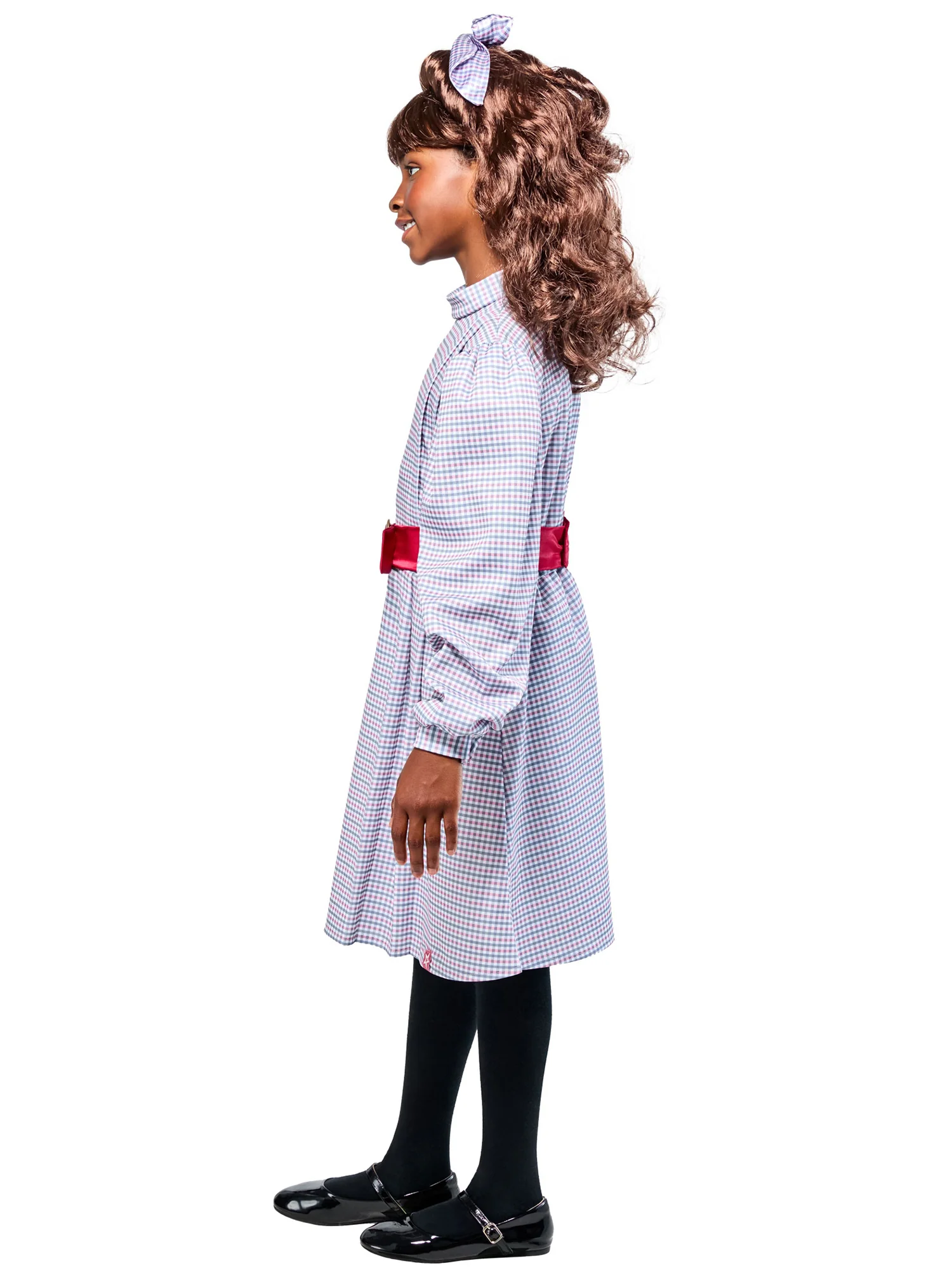 Girls' American Girl Samantha Parkington Plaid Dress Costume Set - Image 4