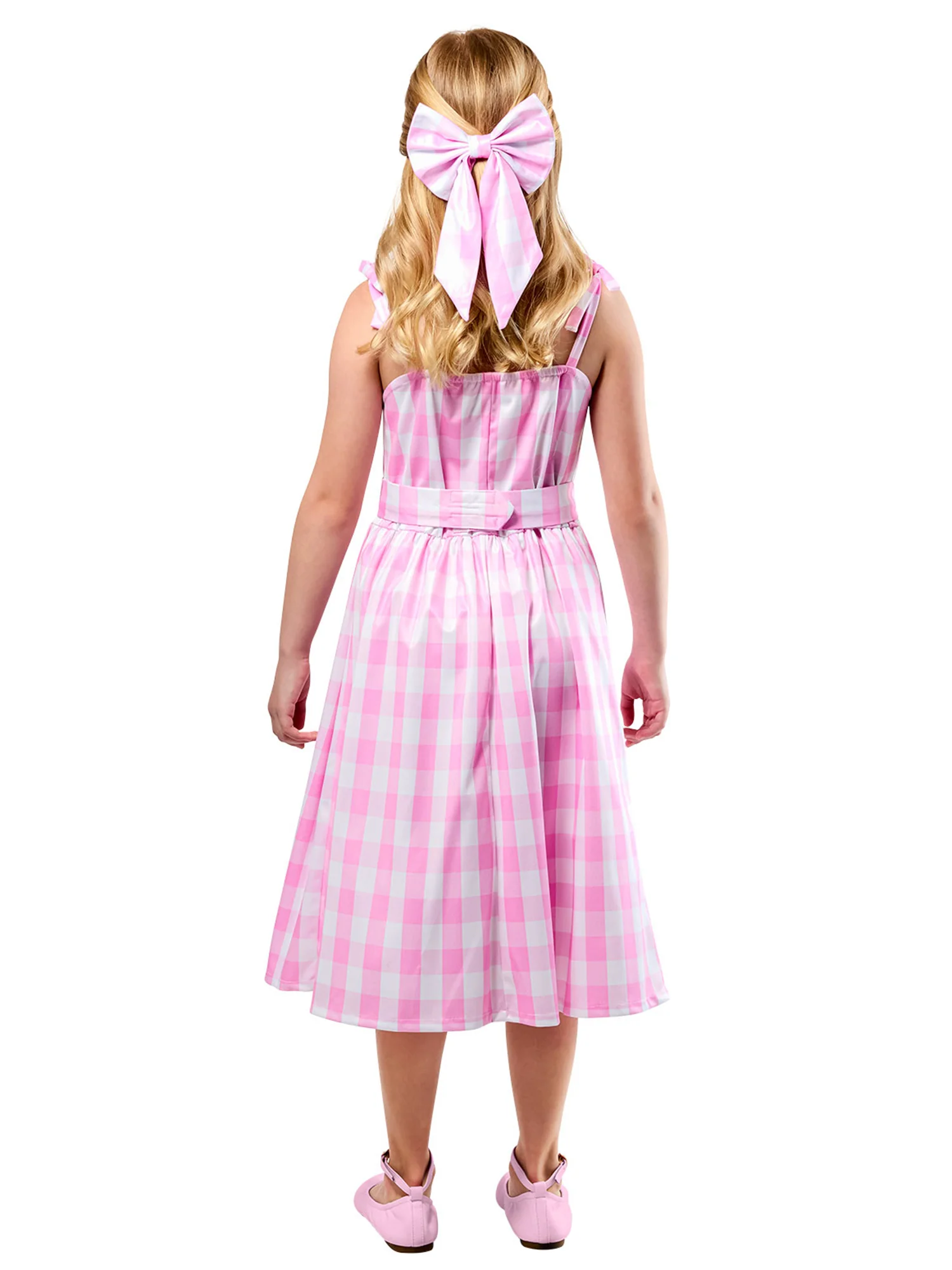 Girls' Barbie Movie Perfect Day Pink Gingham Dress - Image 2