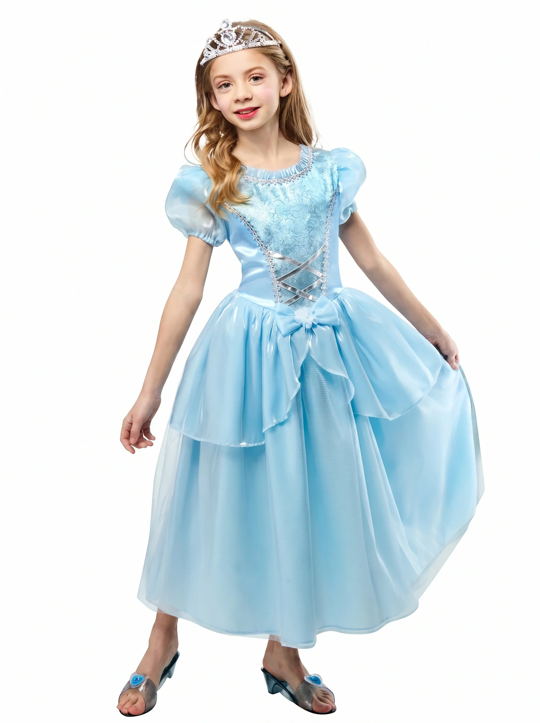 Girls' Blue Midnight Princess Dress and Tiara