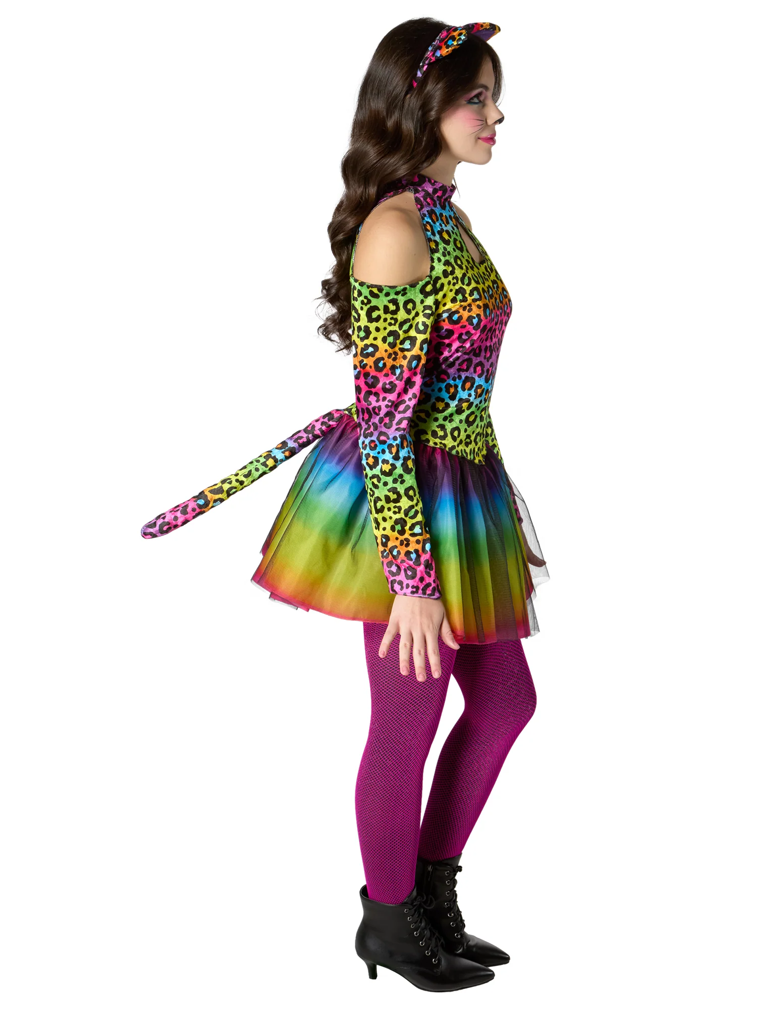 Girls' Junior Neon Leopard Costume - Image 2