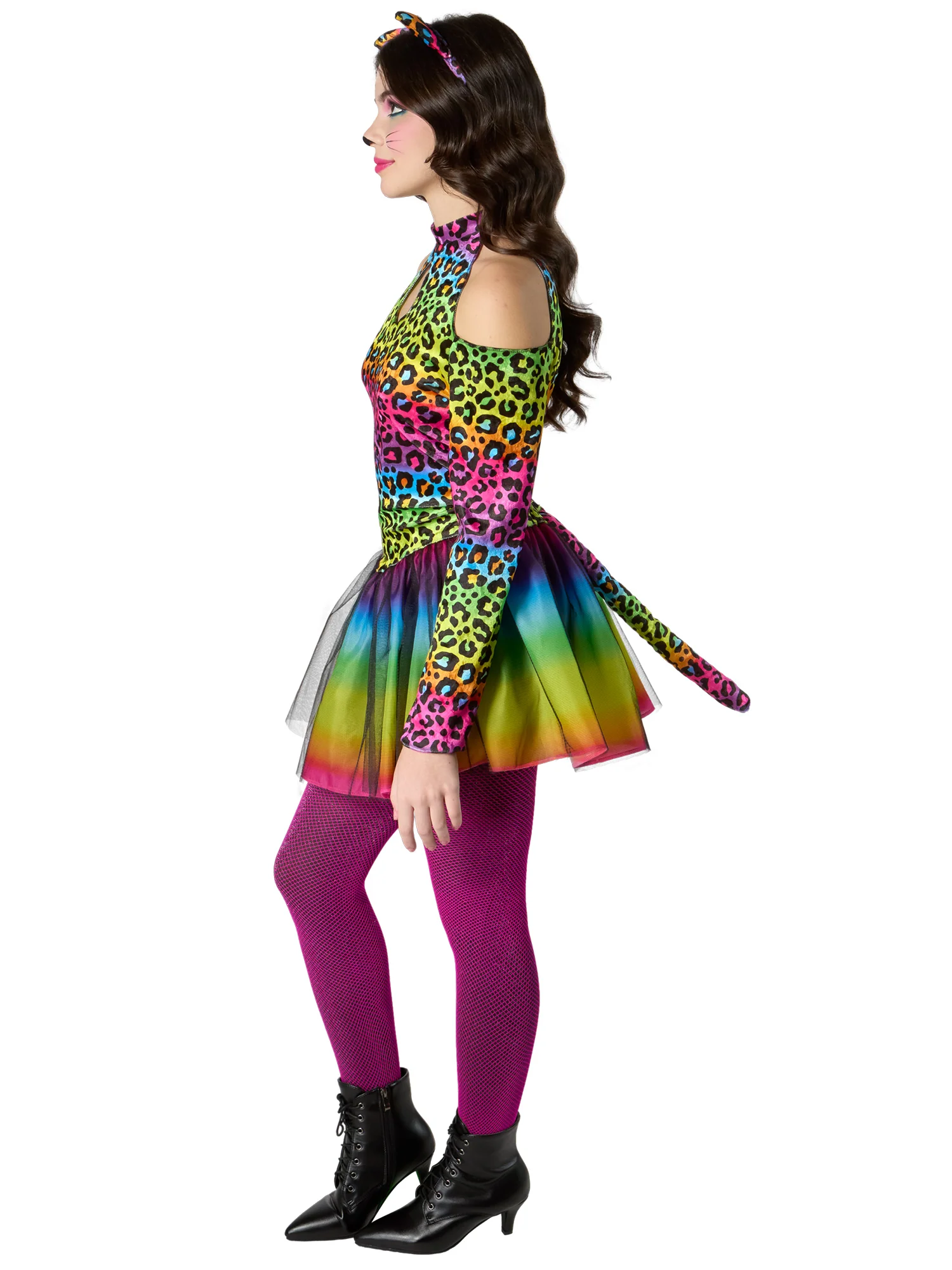 Girls' Junior Neon Leopard Costume - Image 4