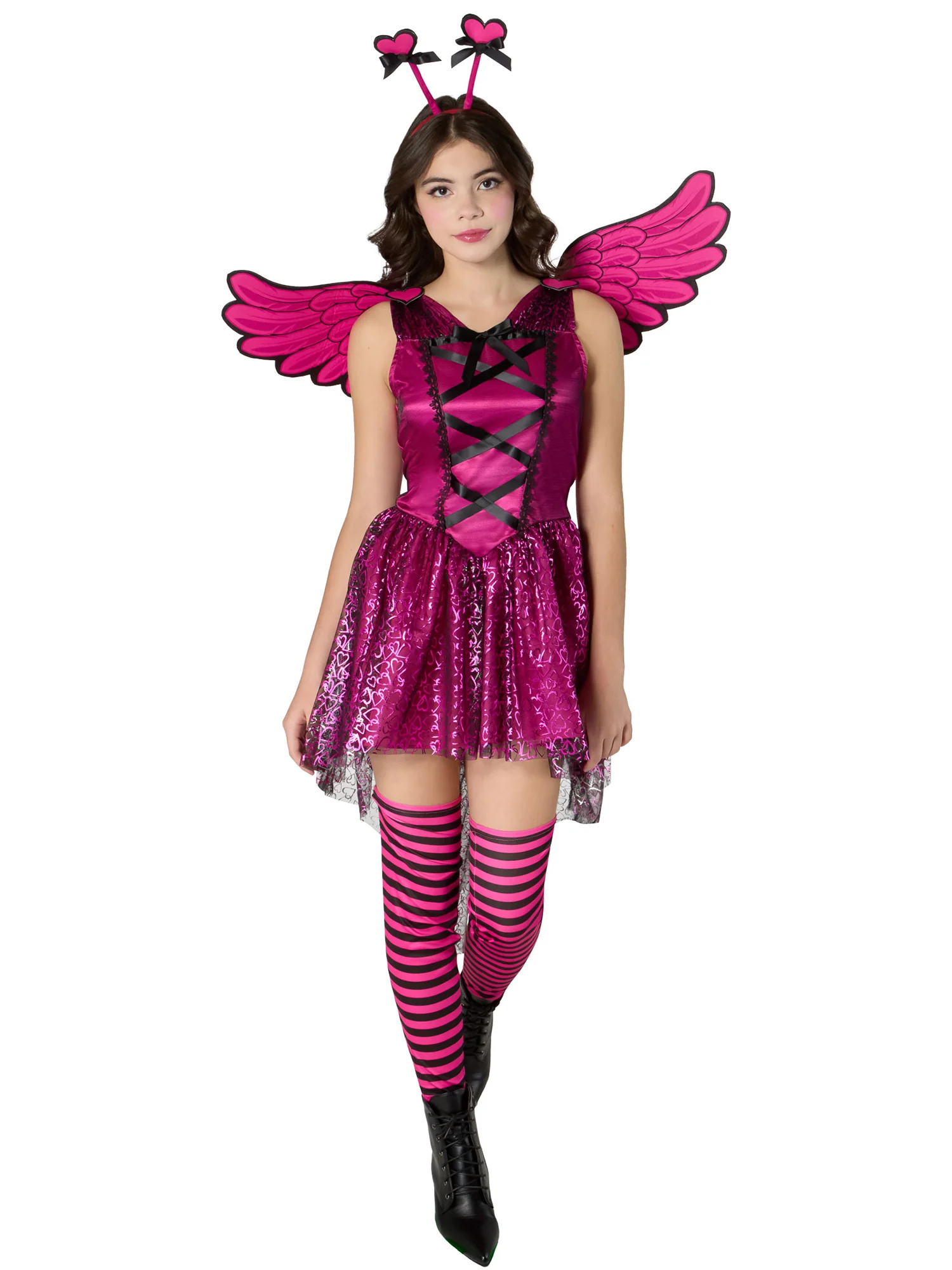 Girls' Junior Pink Cupid Costume