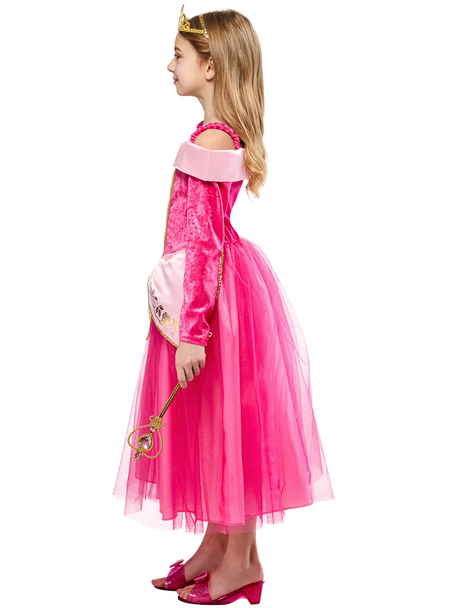 Girls' Pink Sleeping Princess Dress and Tiara - Image 4