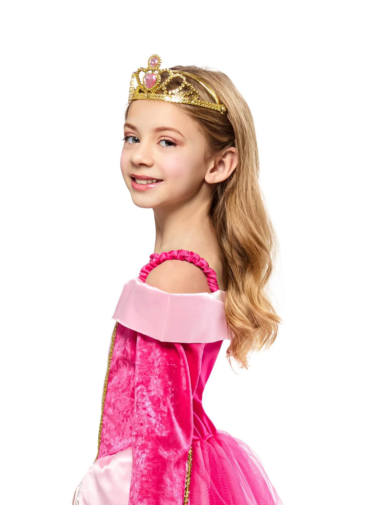 Girls' Pink Sleeping Princess Dress and Tiara - Image 7