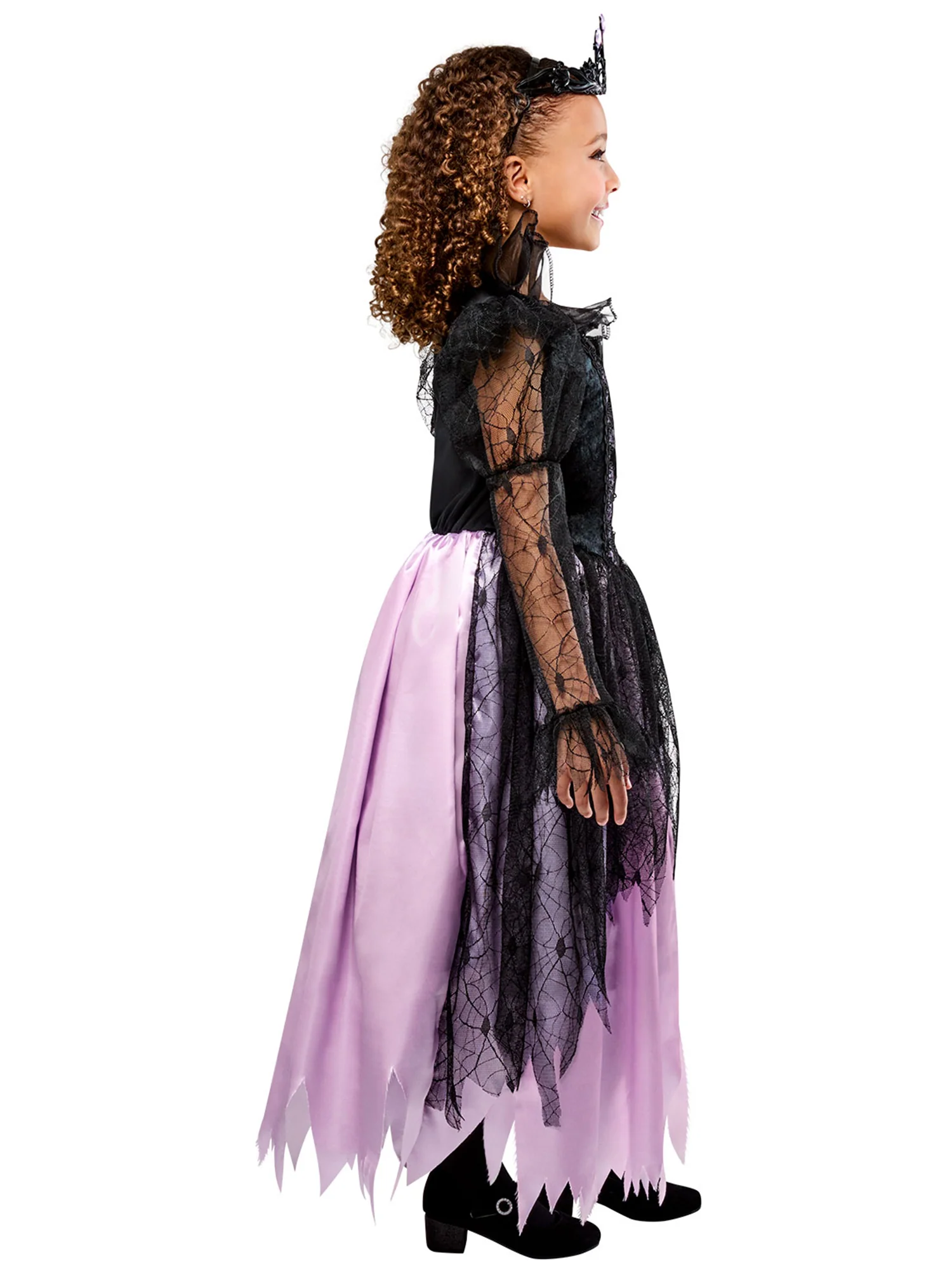 Girls' Purple and Black Gothic Queen Costume - Image 2