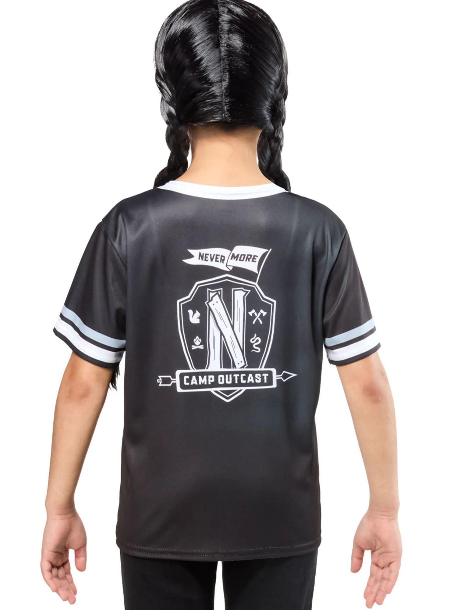 Girls' Wednesday Nevermore Academy Ophelia Hall Black Top - Image 3