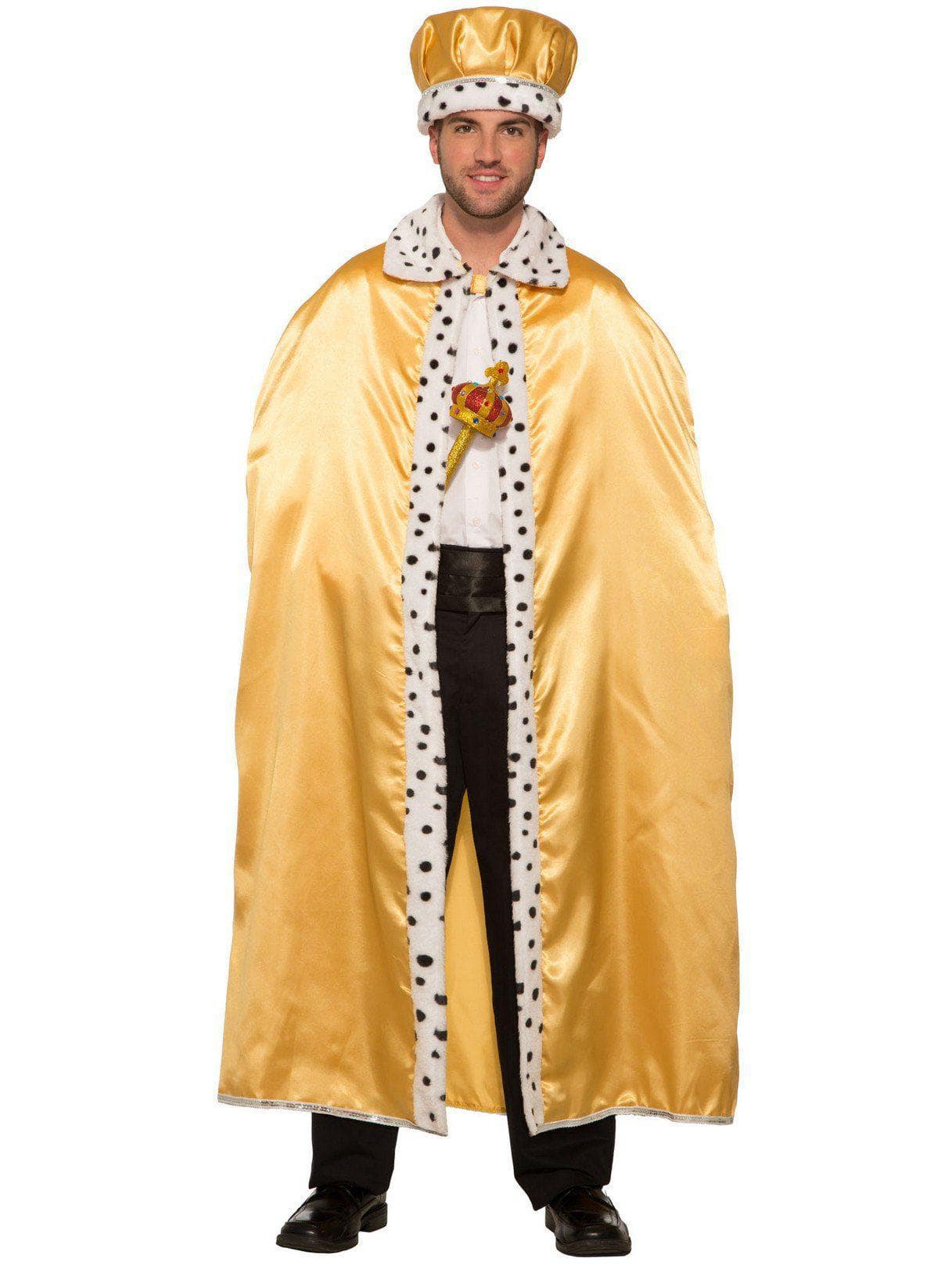 Adult Gold Faux Fur Trimmed Cape