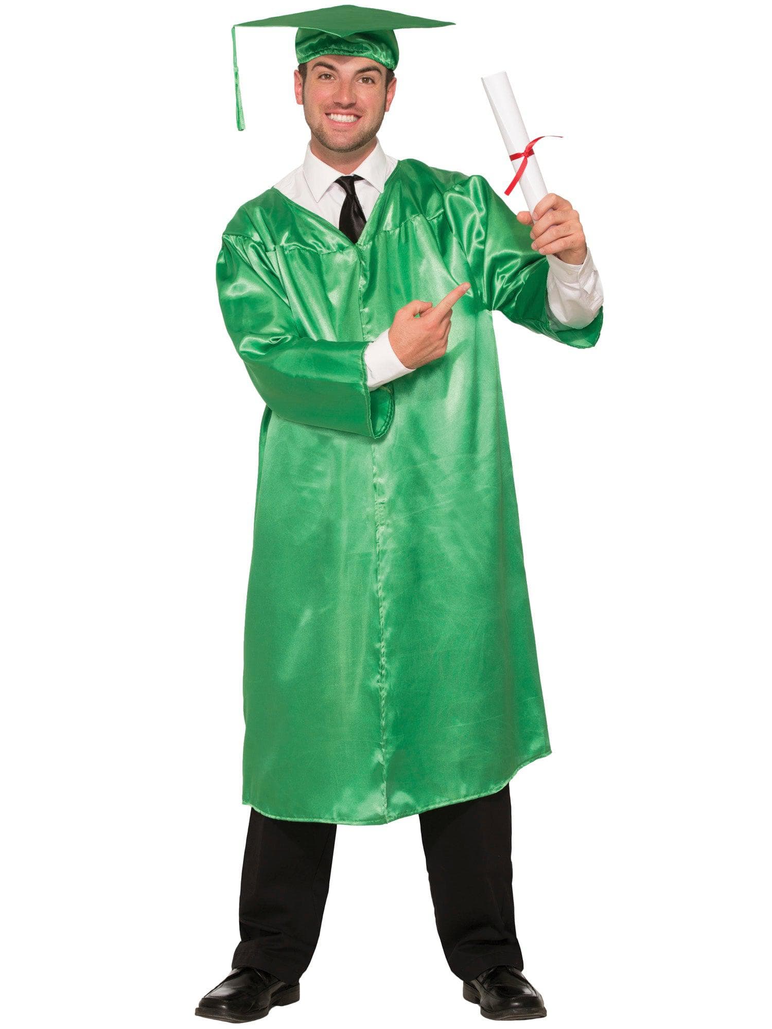 Green Graduation Adult Robe - Image 2