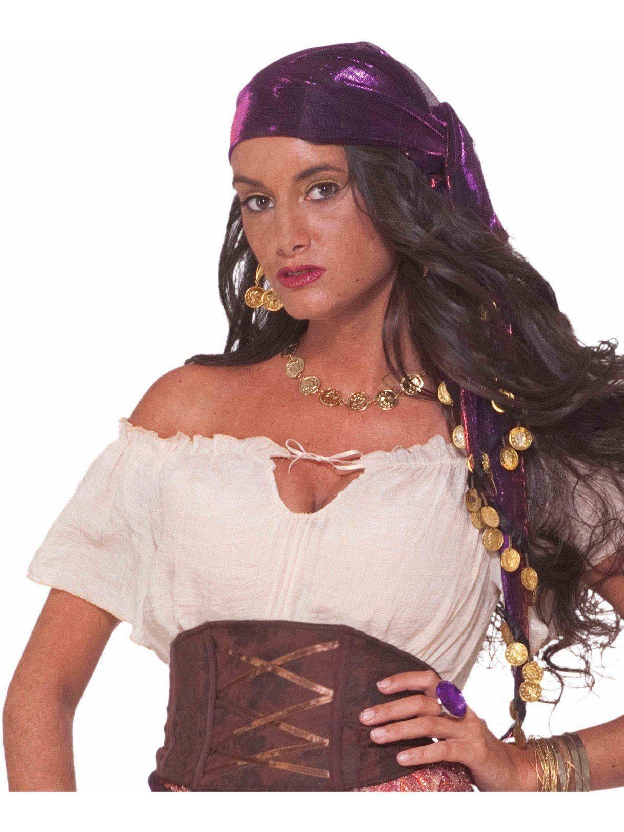 Women's Metallic Fortune Teller Head Scarf