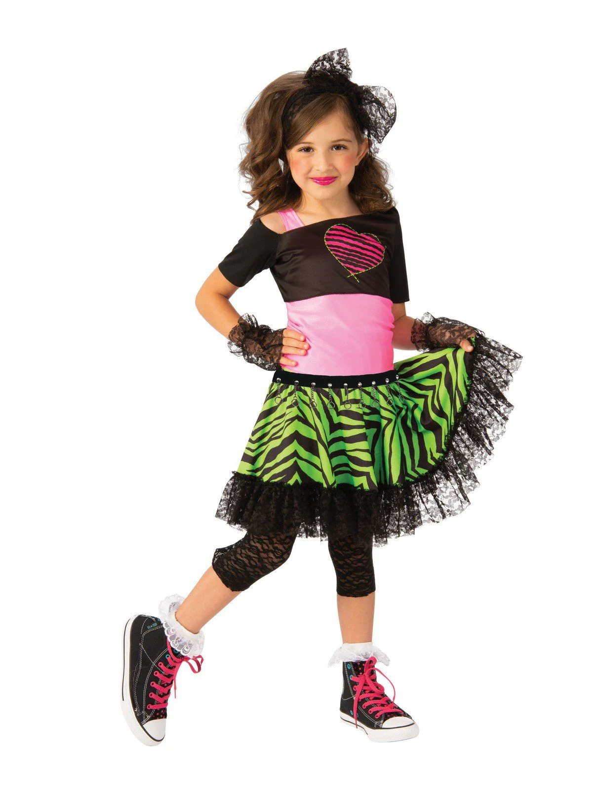 Girls' 1980's Material Girl Costume