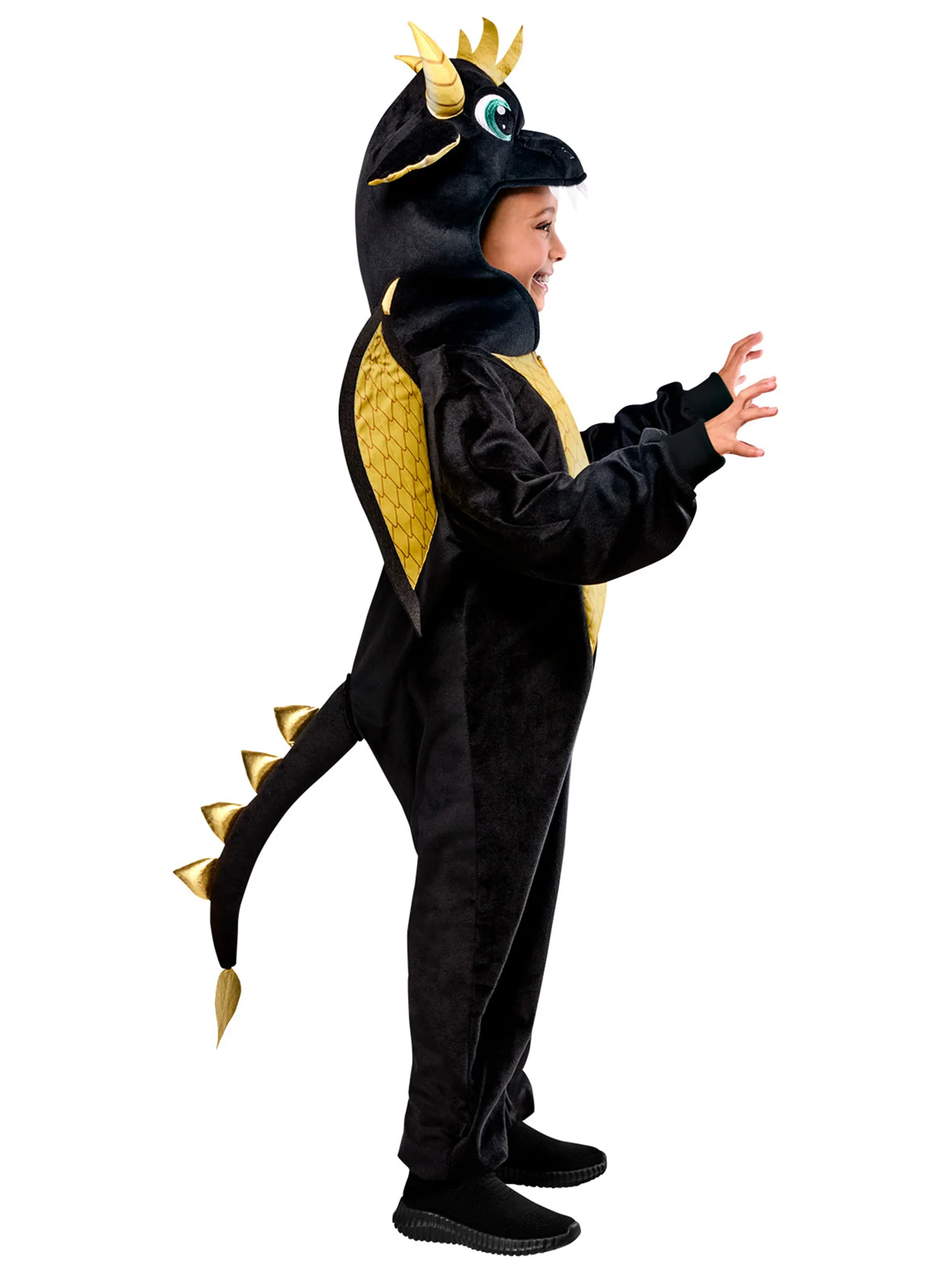 Kids' Black Dragon Zipsters Costume - Image 2