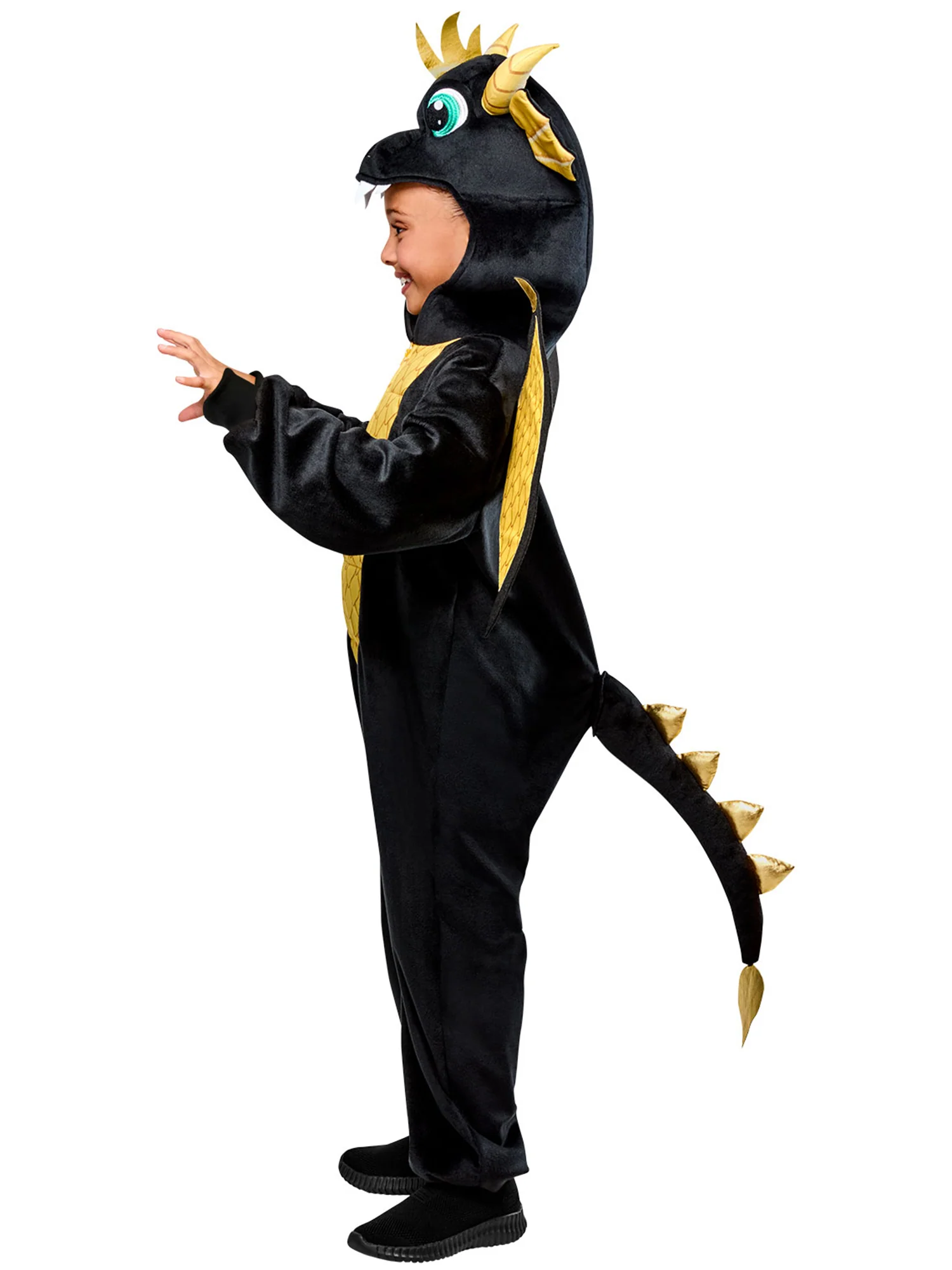 Kids' Black Dragon Zipsters Costume - Image 4