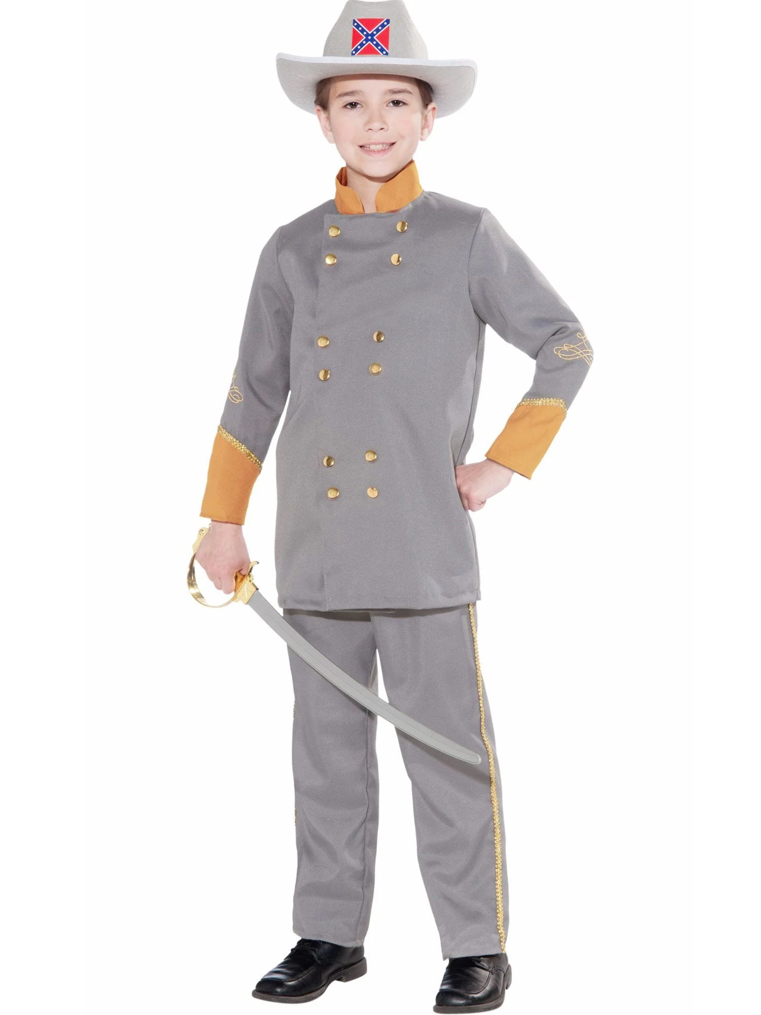 Kid's Confederate Officer Costume