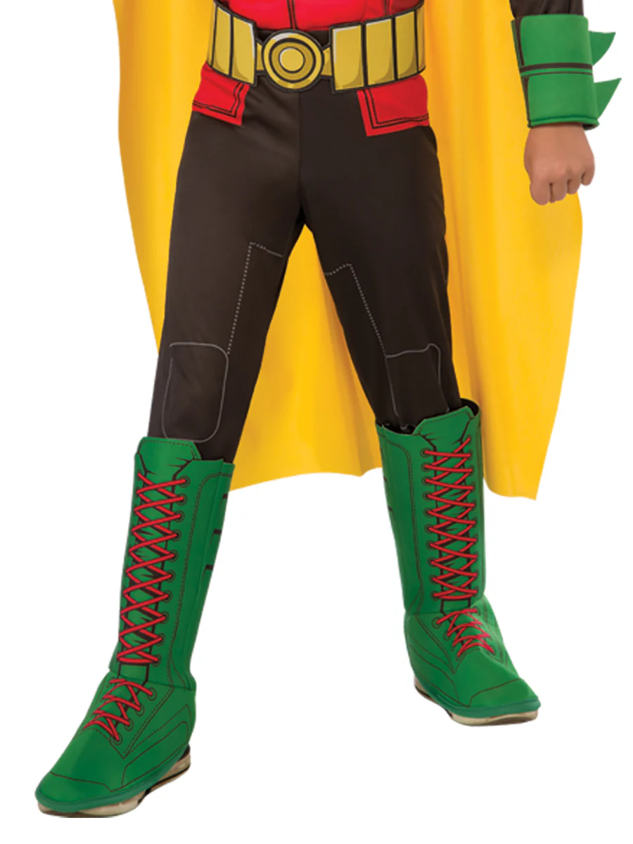 Boys' Teen Titans Robin Padded Jumpsuit Costume - Deluxe - Image 4