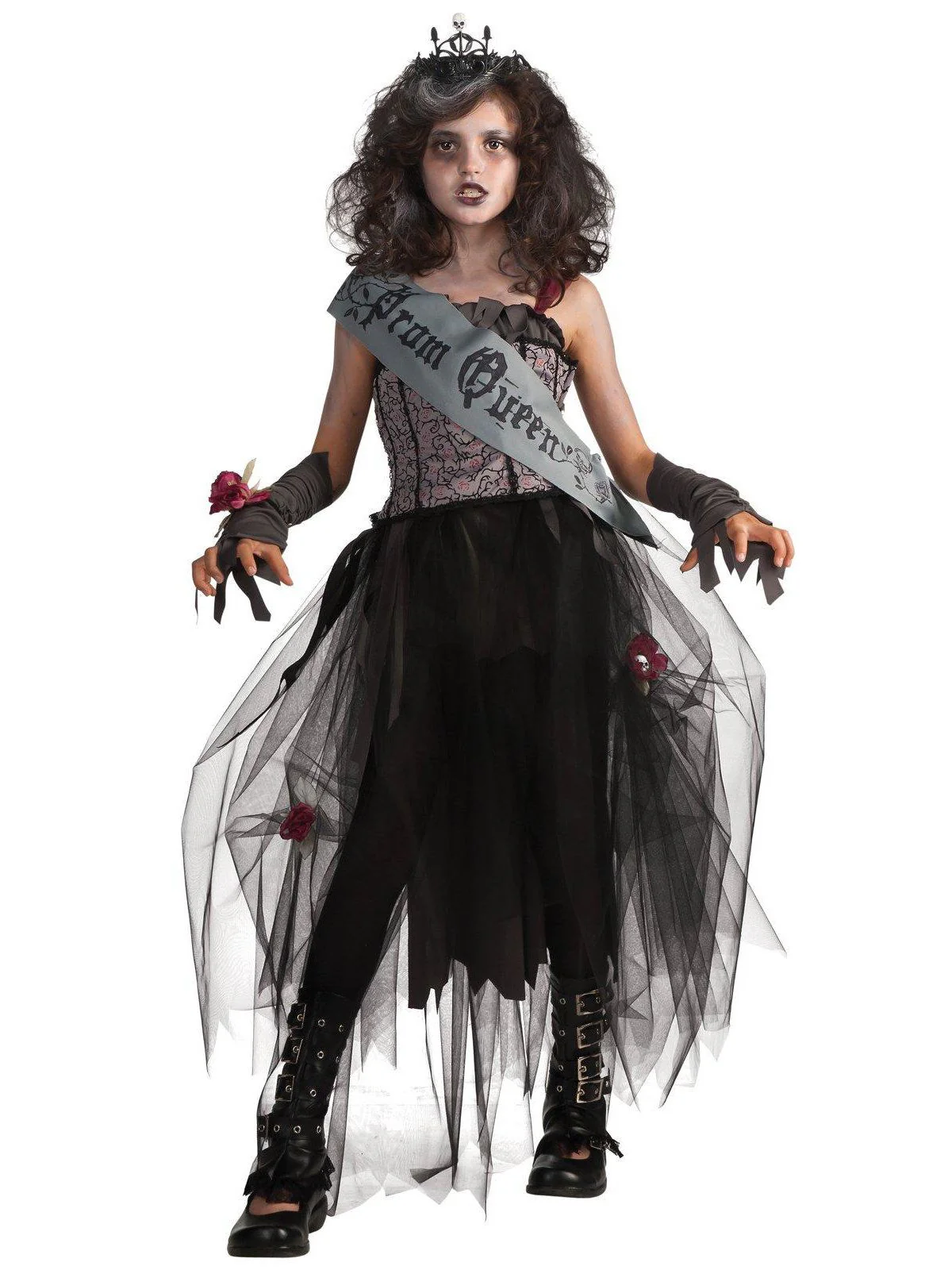 Girls' Goth Prom Queen Costume
