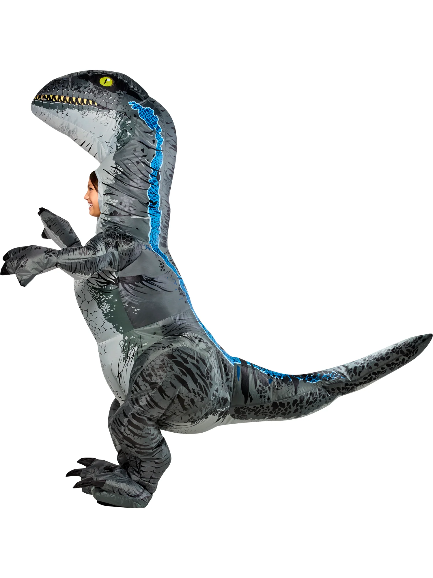 Kids' Jurassic World Blue Velociraptor Inflatable Costume - Image 3