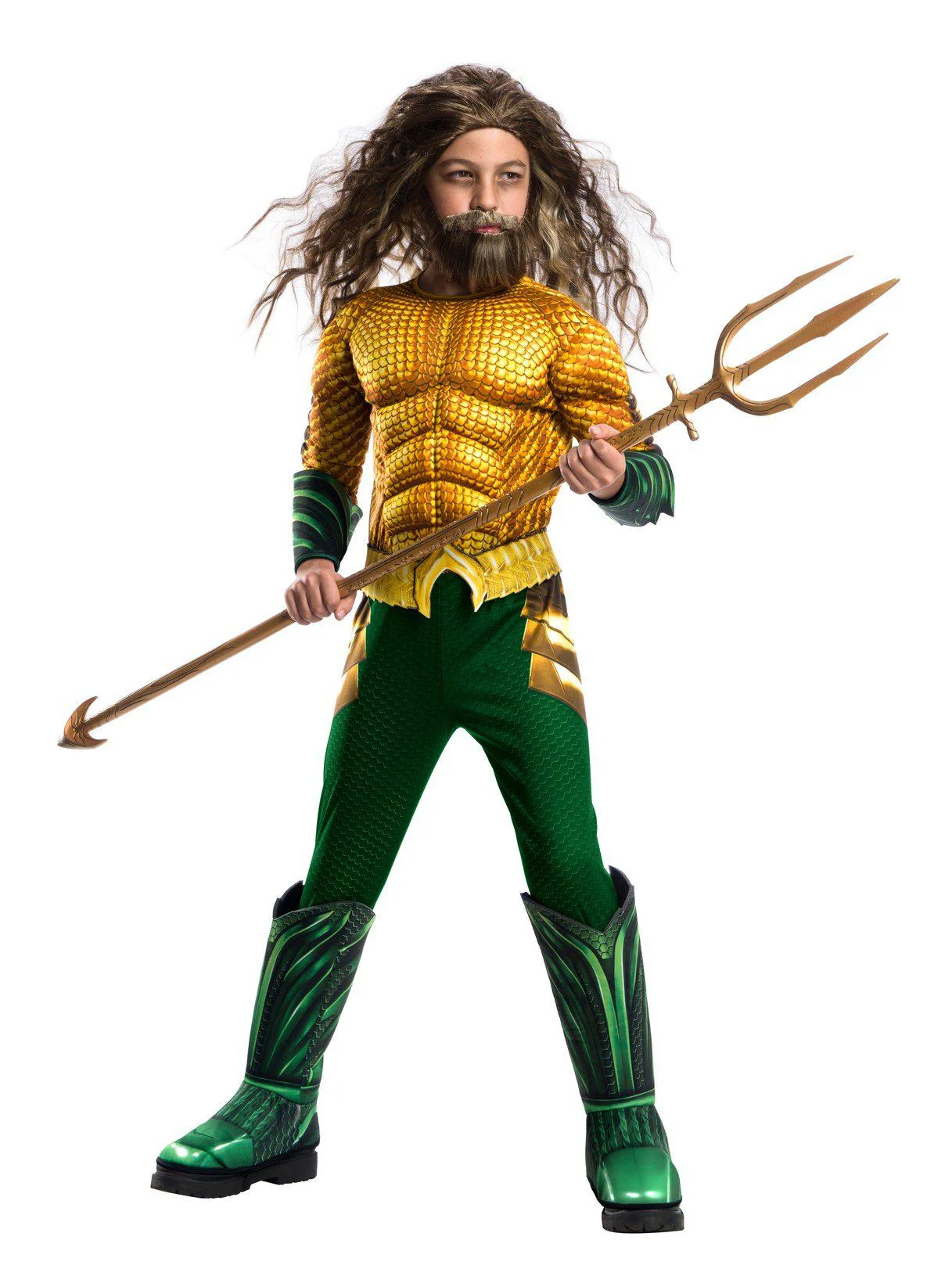 Boys' Aquaman Muscle Chest Costume - Deluxe