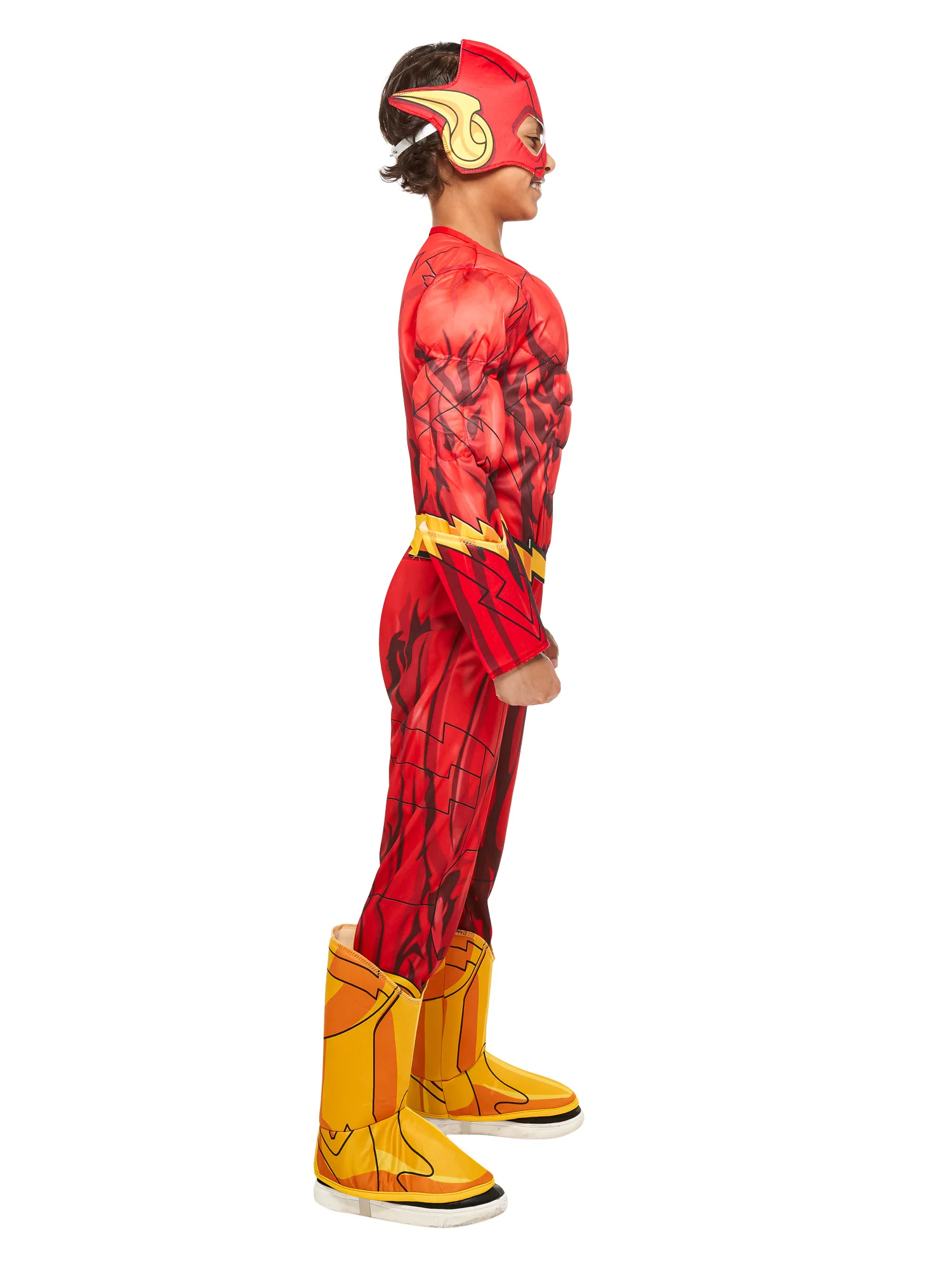 Boys' DC Comics The Flash Padded Jumpsuit Costume - Deluxe - Image 3