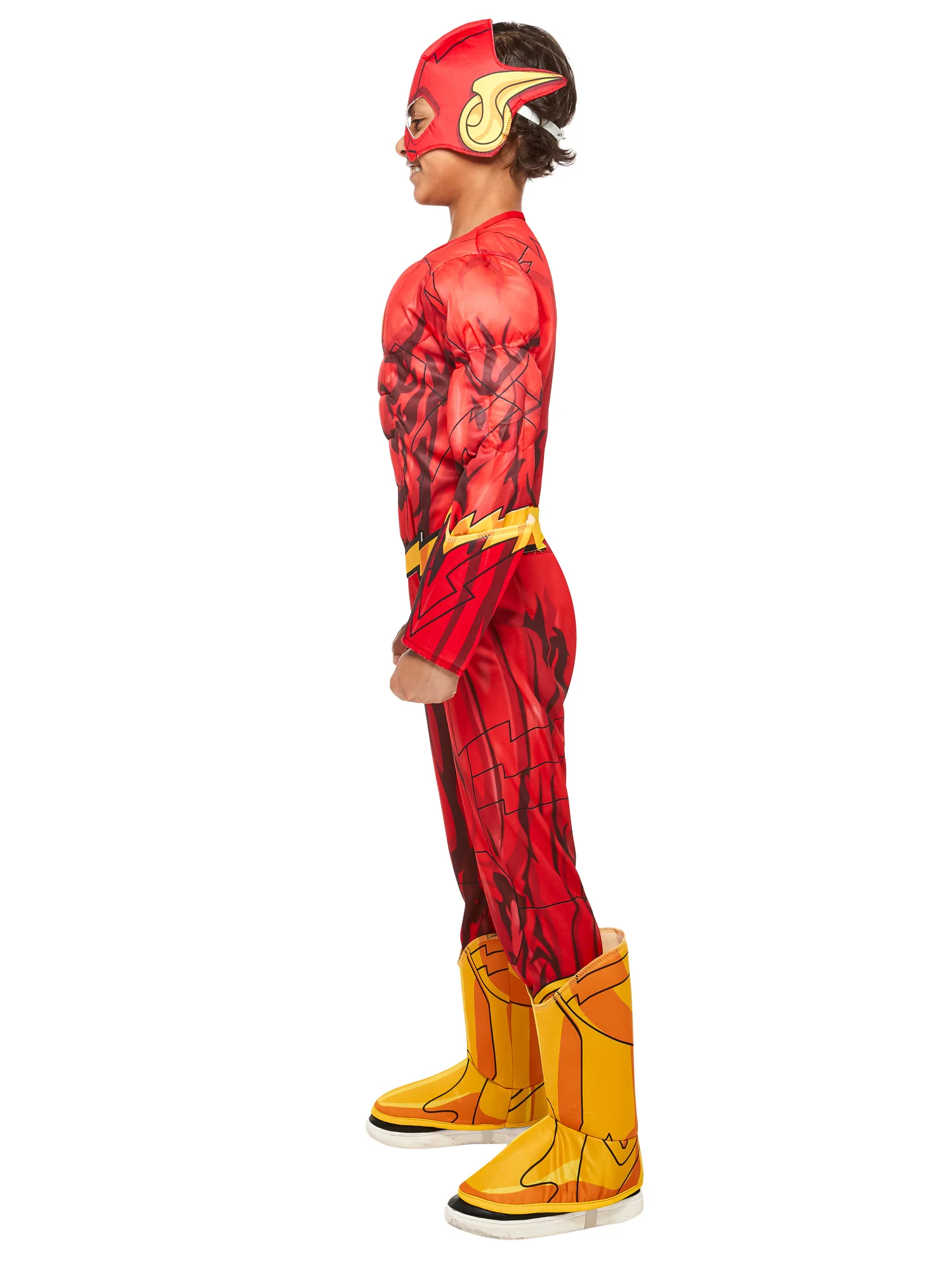 Boys' DC Comics The Flash Padded Jumpsuit Costume - Deluxe - Image 4