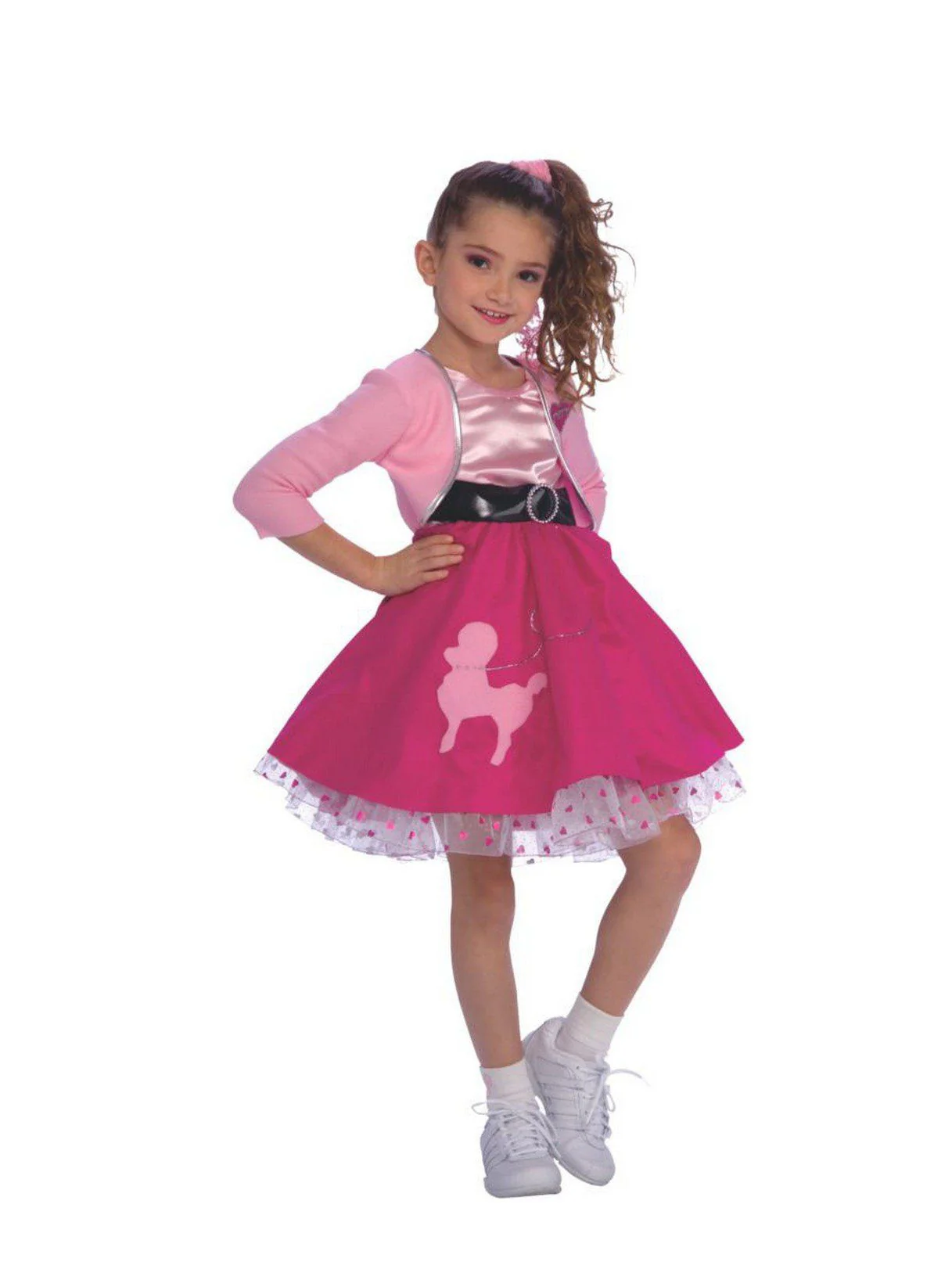 Girls' 1950's Pink Poodle Skirt Costume