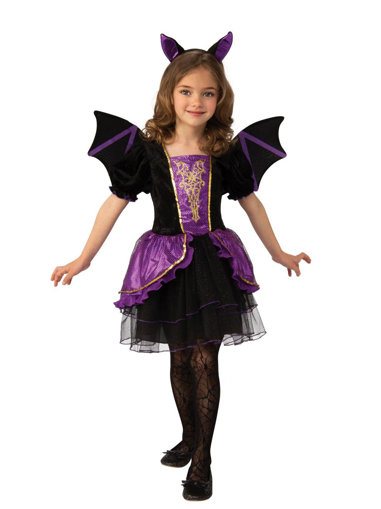 Girls' Purple and Black Pretty Bat Costume