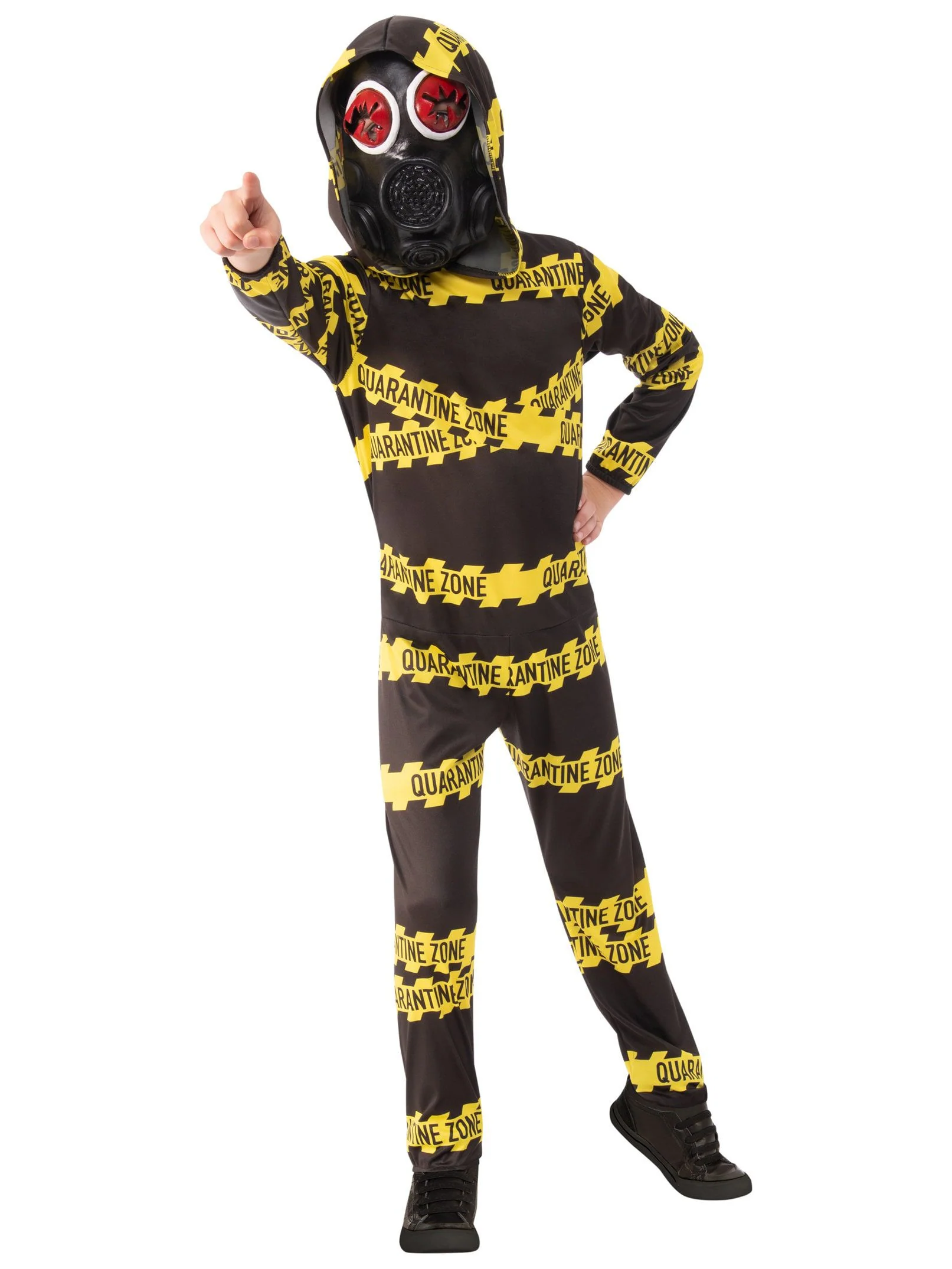 Boys' Masked Biohazard Quarantine Caution Costume - Image 4