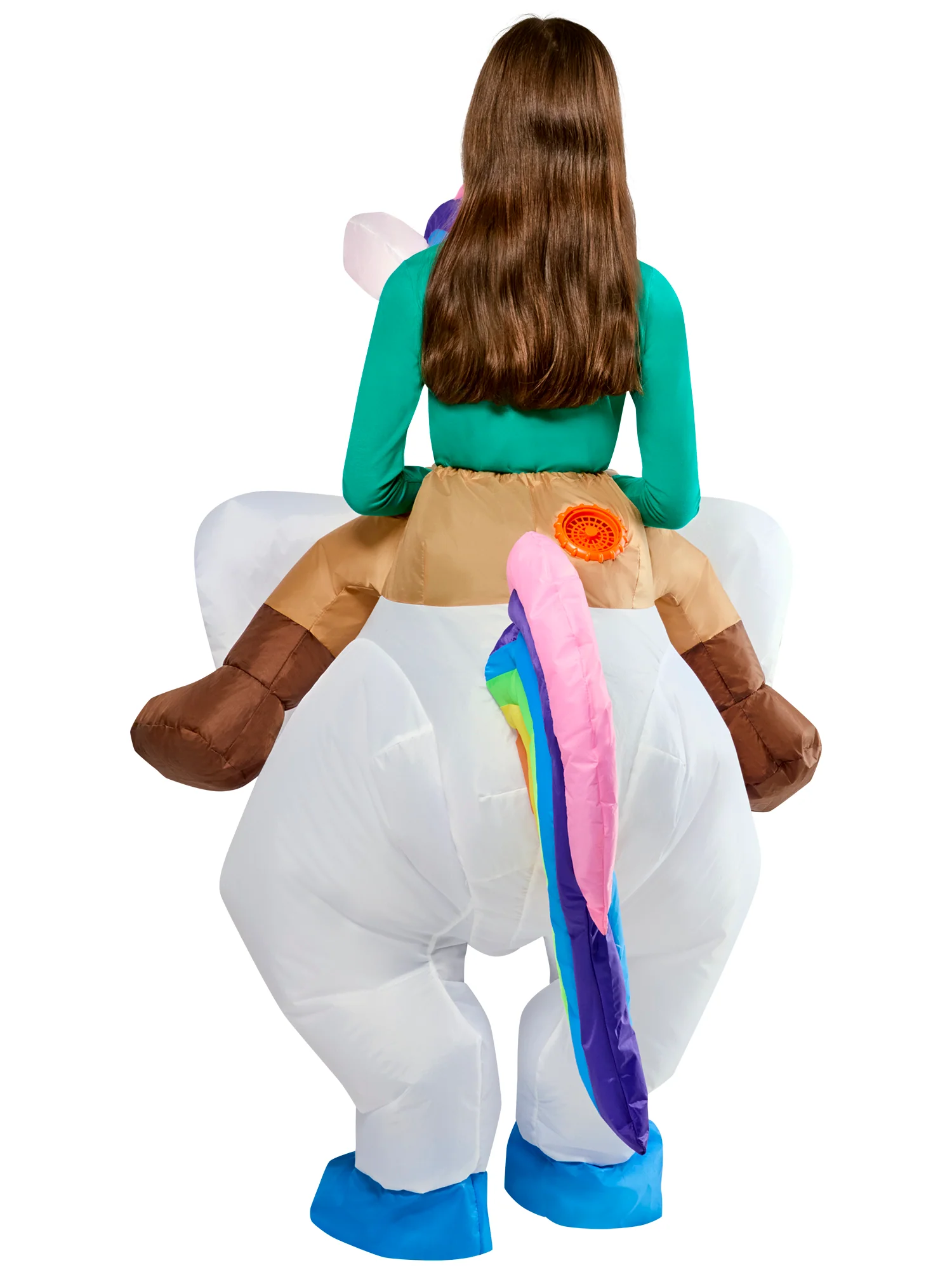 Kids' Ride on Unicorn Light Up Inflatable Costume - Image 3