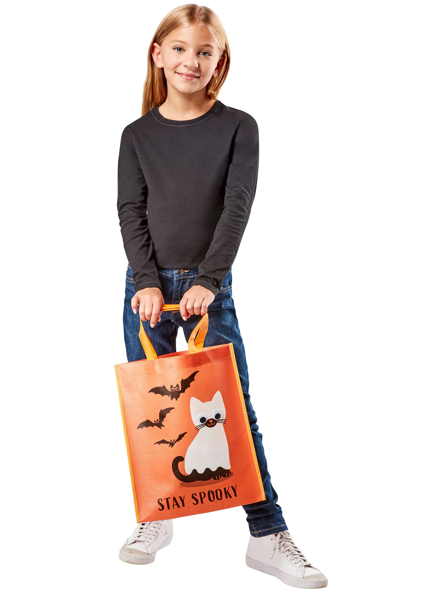 Kids' Stay Spooky Kitty Googly Eyes Halloween Treat Bag