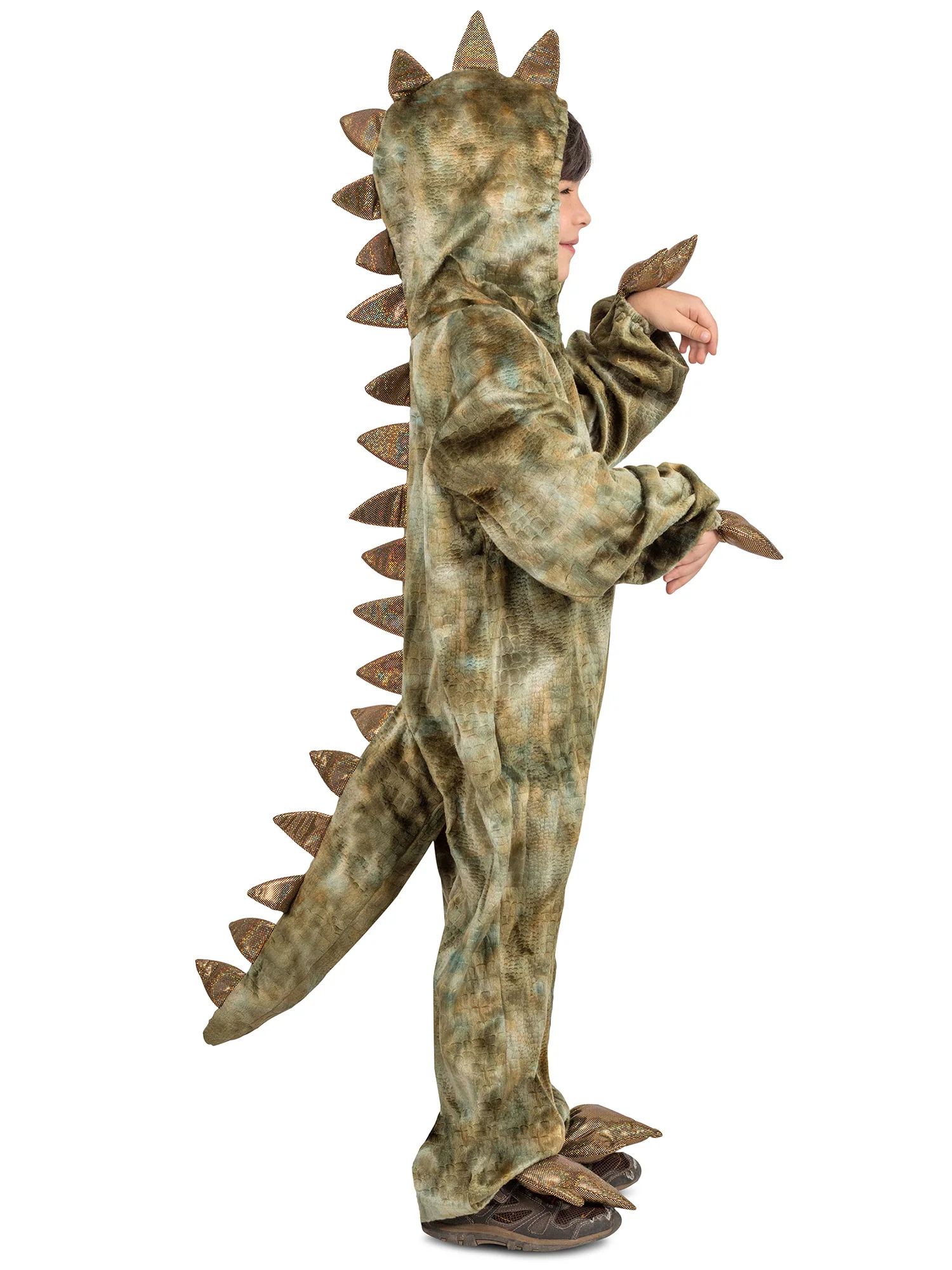Boys' T-Rex Dinosaur Hooded Jumpsuit - Image 4