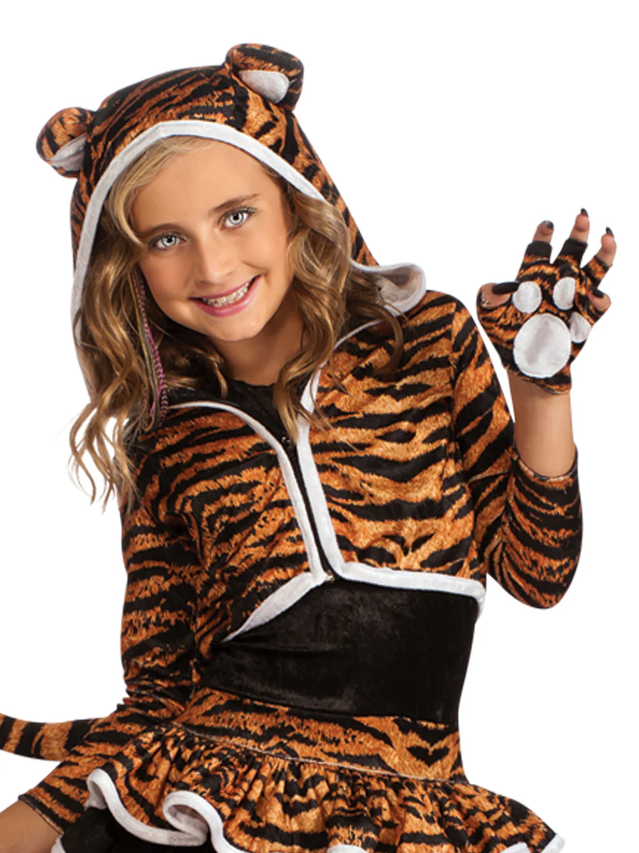 Girls' Tigress Hoodie Costume - Image 2