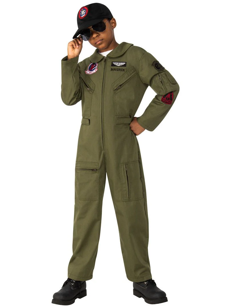 Kids' Top Gun: Maverick Flight Suit Costume - Deluxe