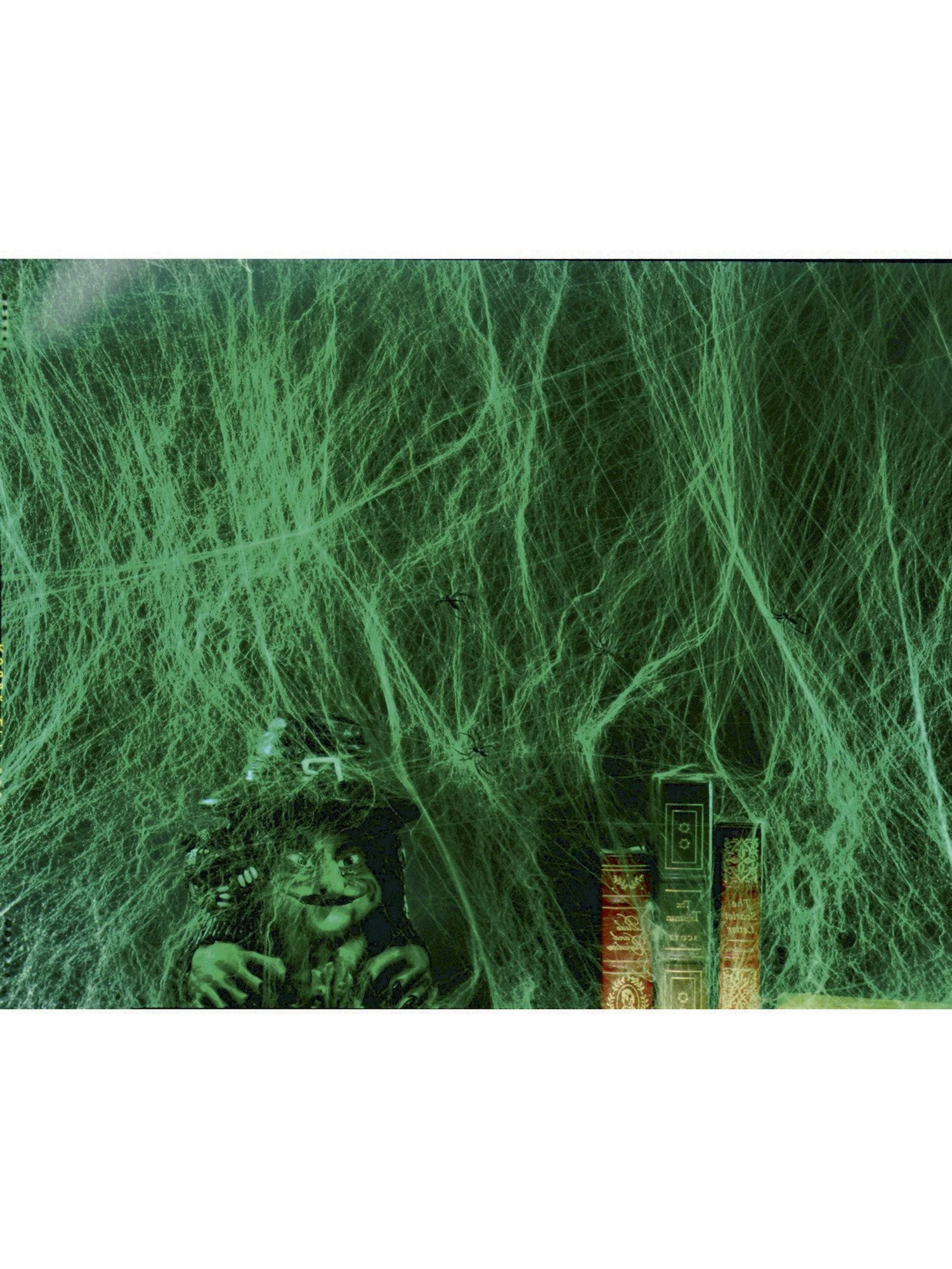 Giant Green Glow Super Spiderweb with Spiders - 60 Grams