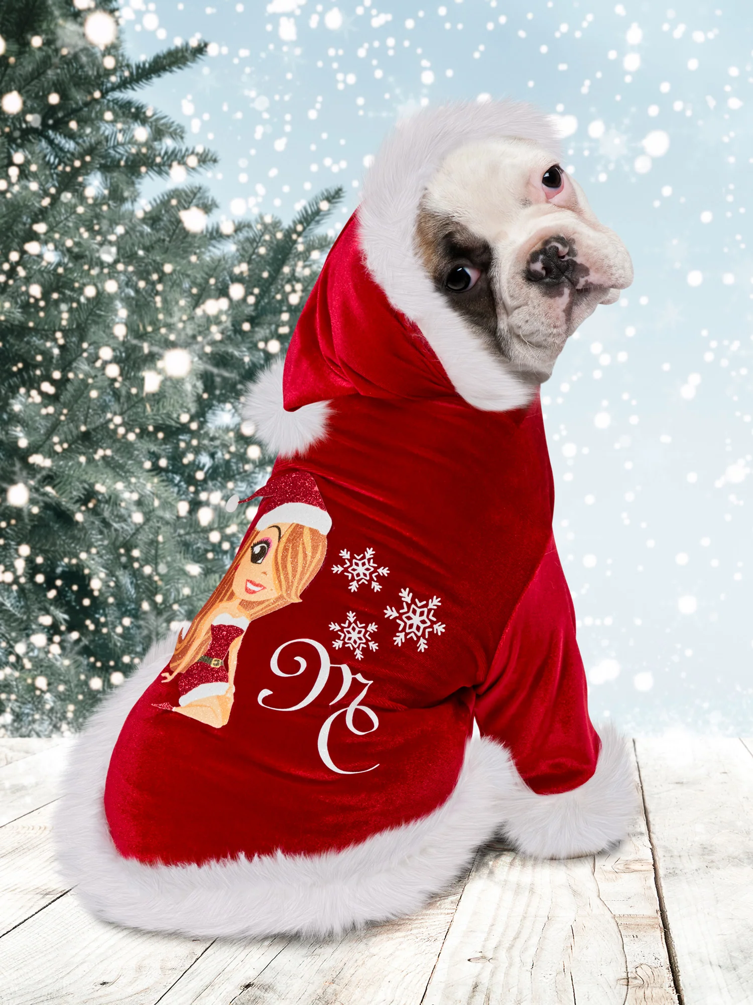 Mariah Carey Fur Trimmed Pet Jacket