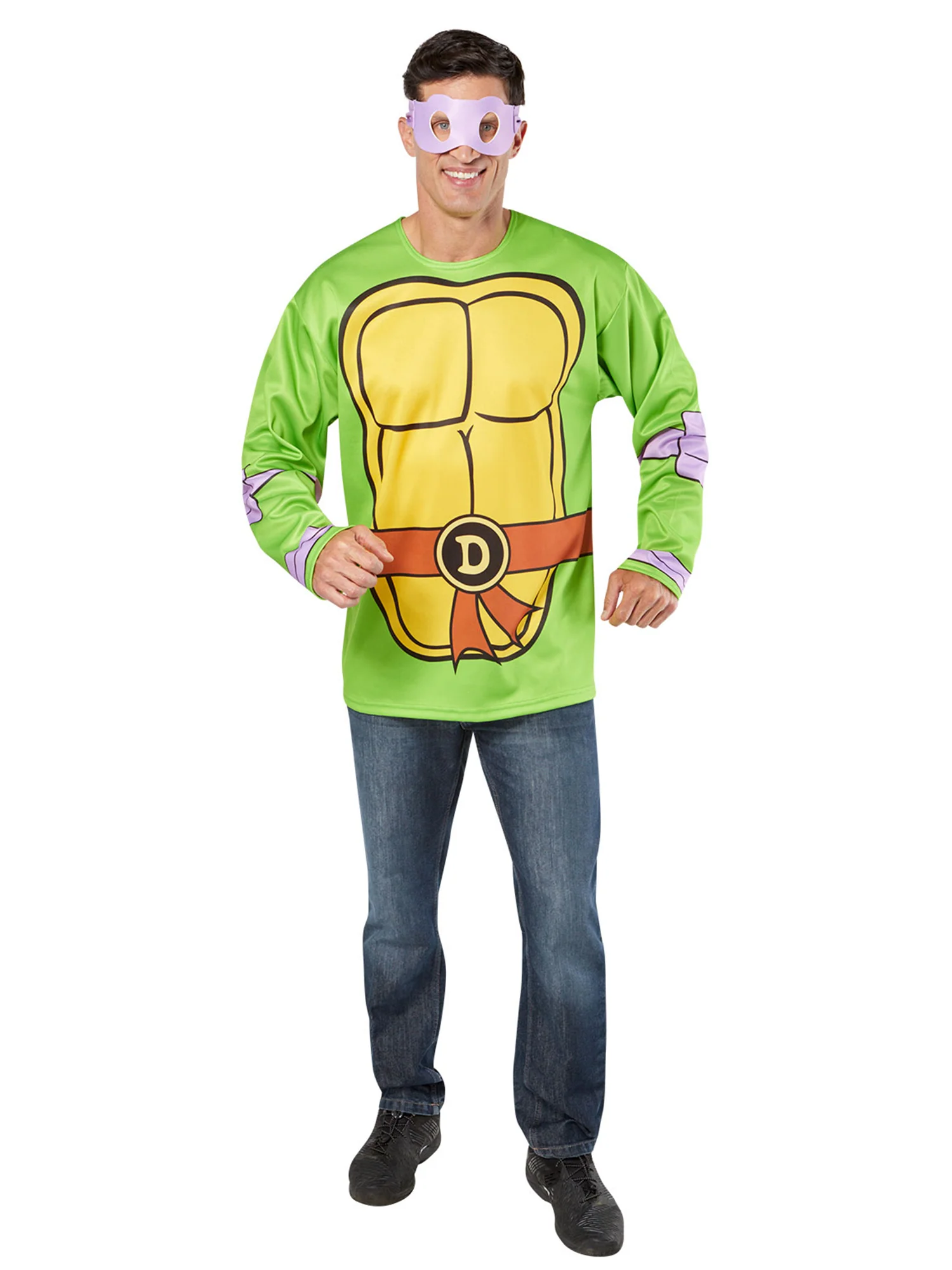 Men's Teenage Mutant Ninja Turtles Classic Donatello Costume Top and Mask - Image 2