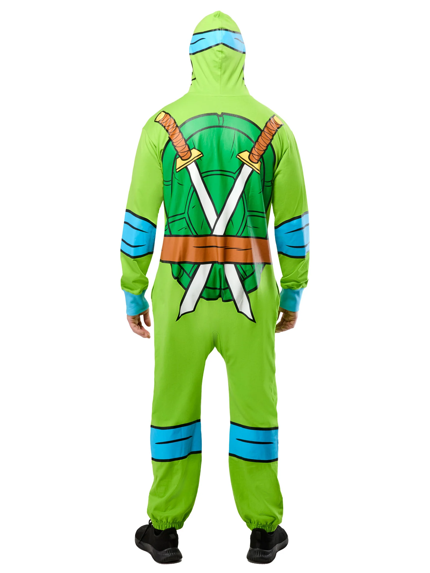 Men's Teenage Mutant Ninja Turtles Classic Leonardo Zipsters Hooded Costume - Image 3