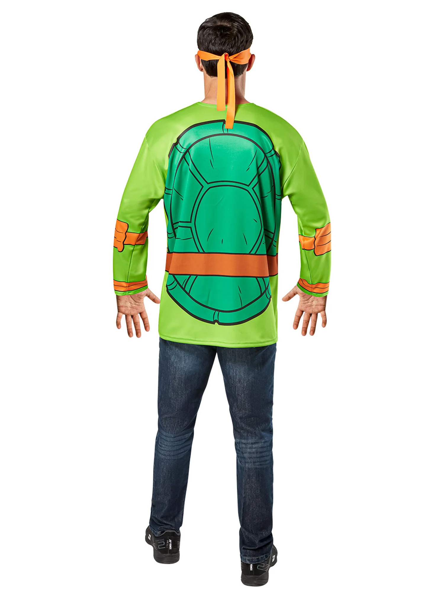 Men's Teenage Mutant Ninja Turtles Classic Michelangelo Costume Top and Mask - Image 4