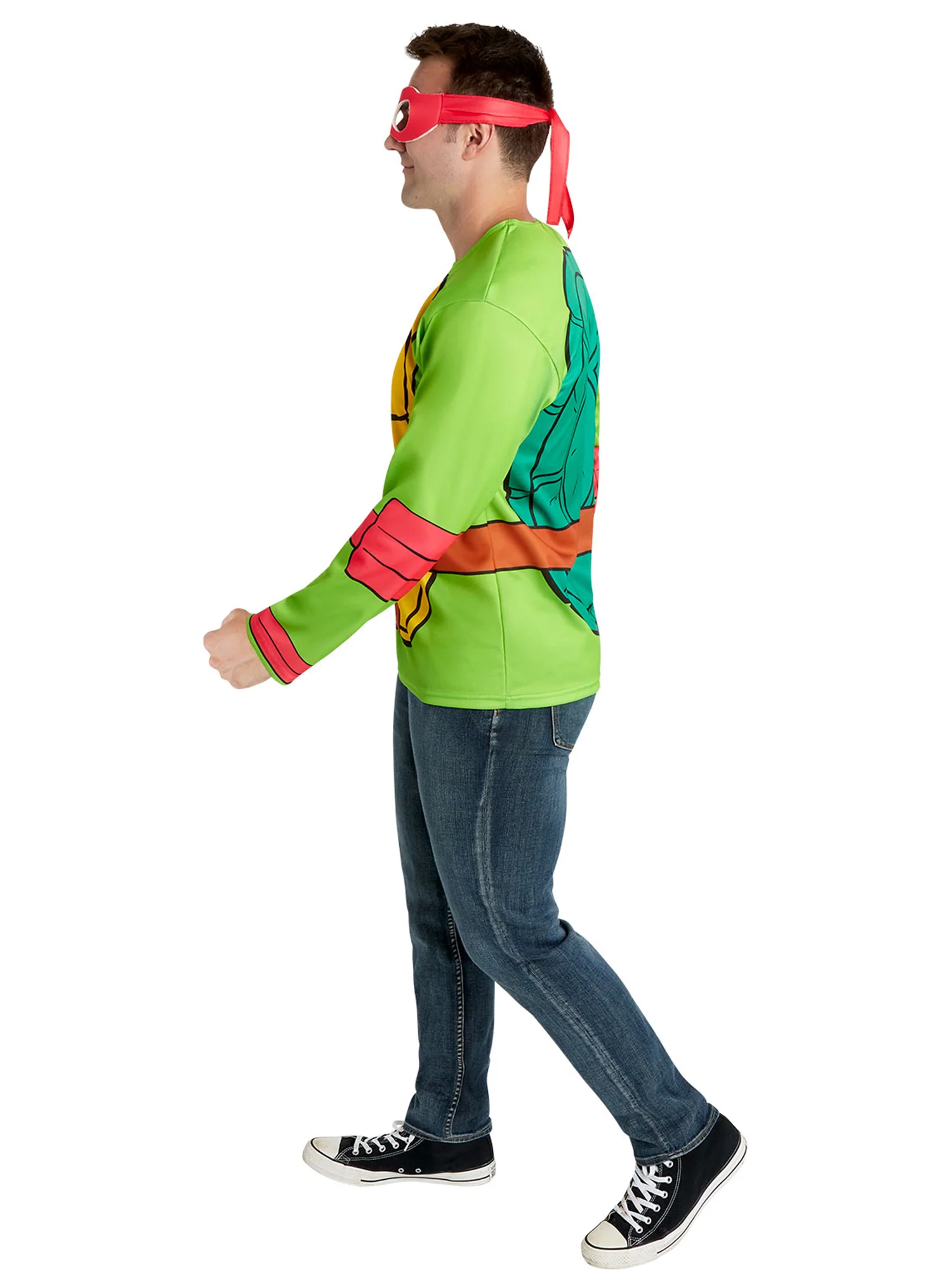 Men's Teenage Mutant Ninja Turtles Classic Raphael Costume Top and Mask - Image 5