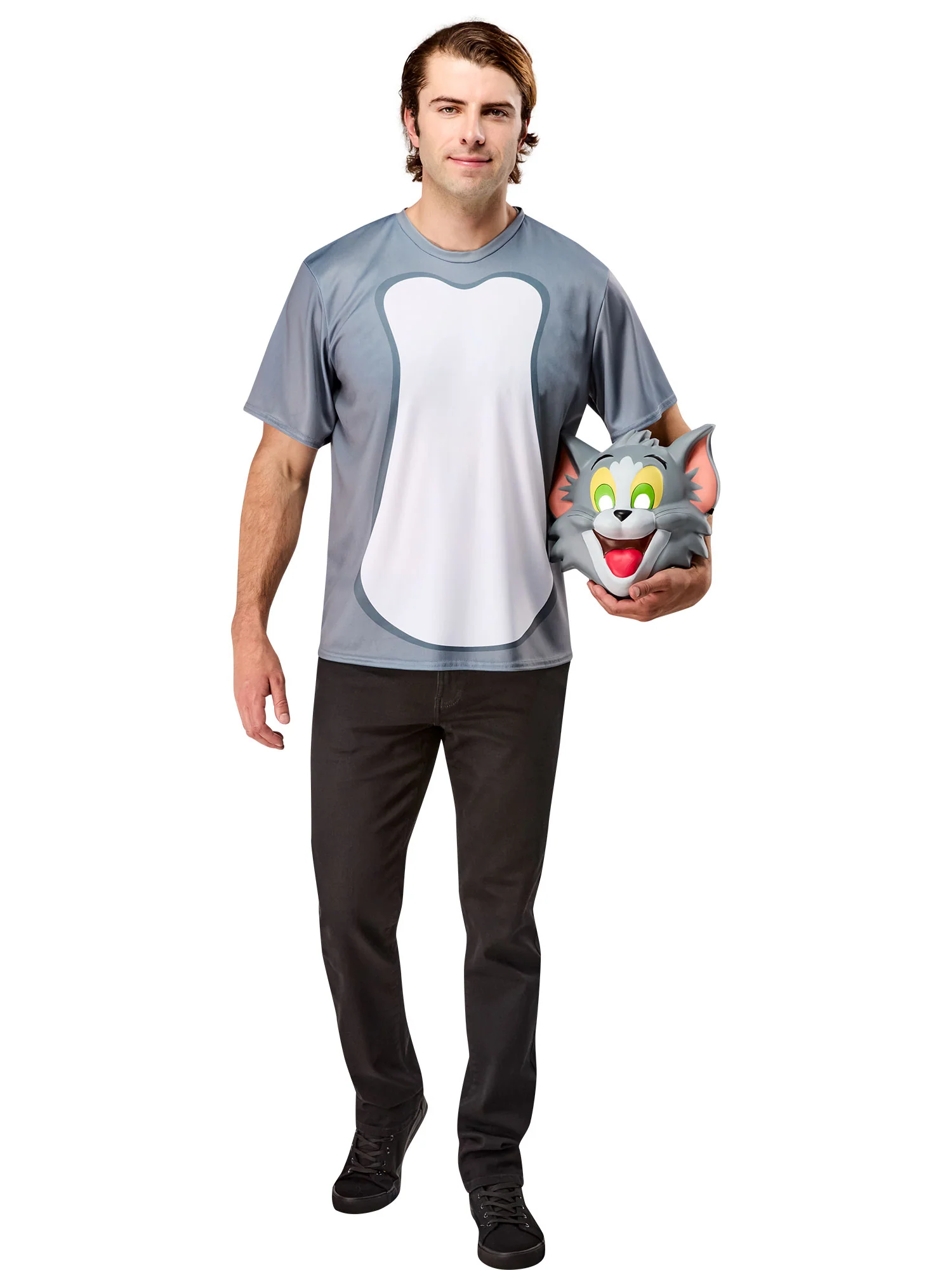 Men's Tom and Jerry Ben Cooper Tom T-Shirt and Half Mask - Image 2