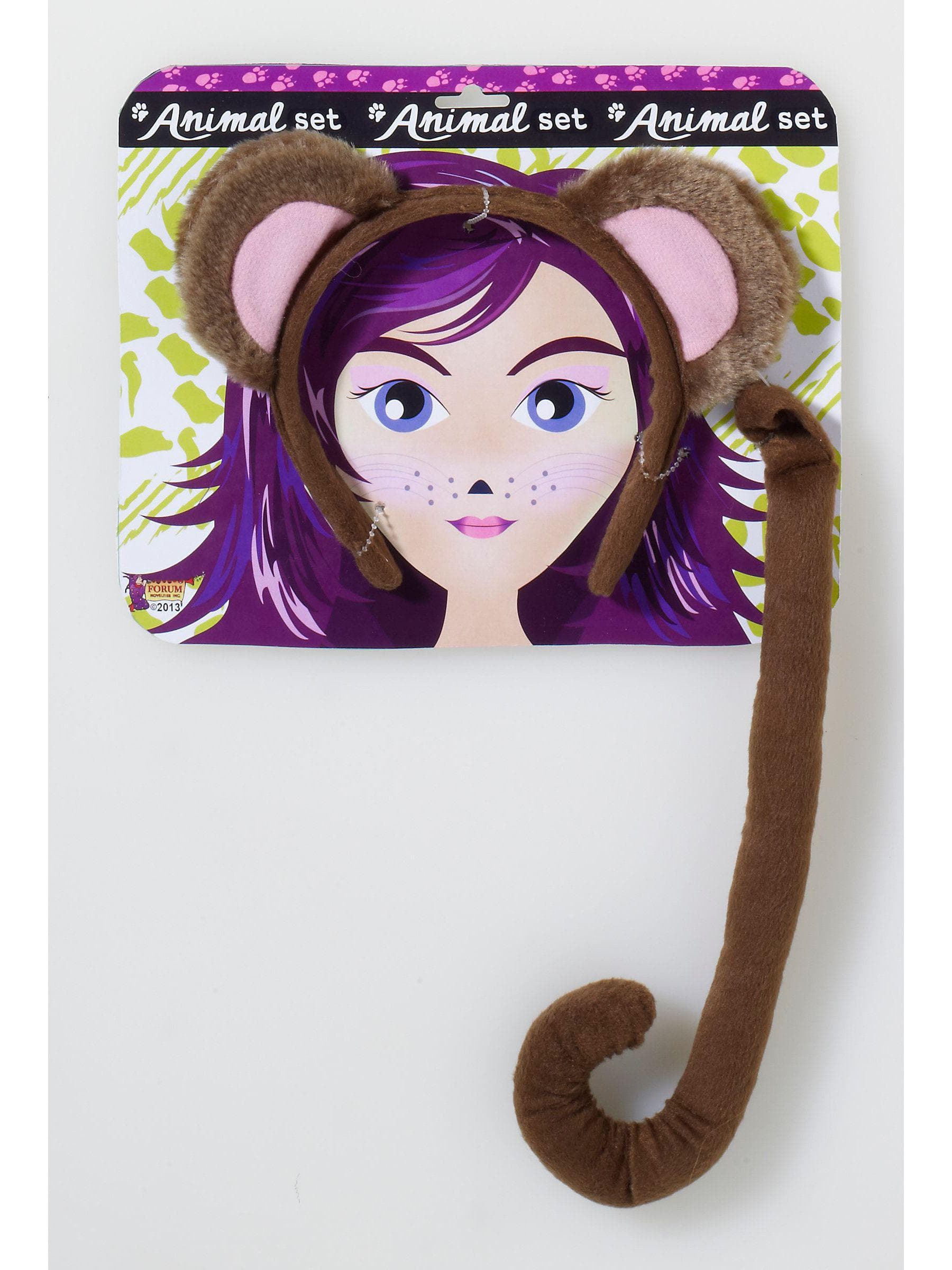 Adult Monkey Ears Headband and Tail