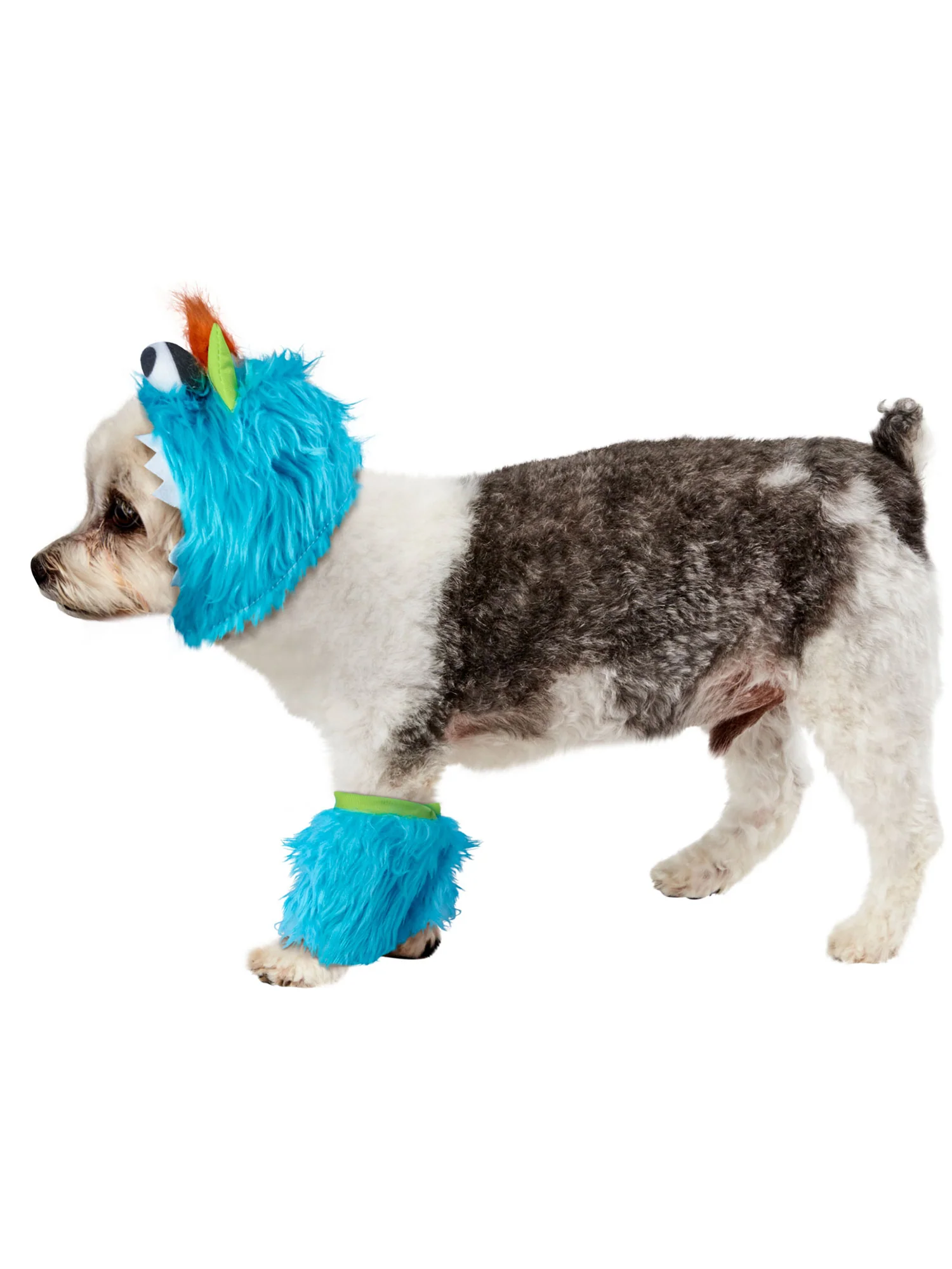 Blue Monster Pet Headpiece and Leg Fluffies - Image 4