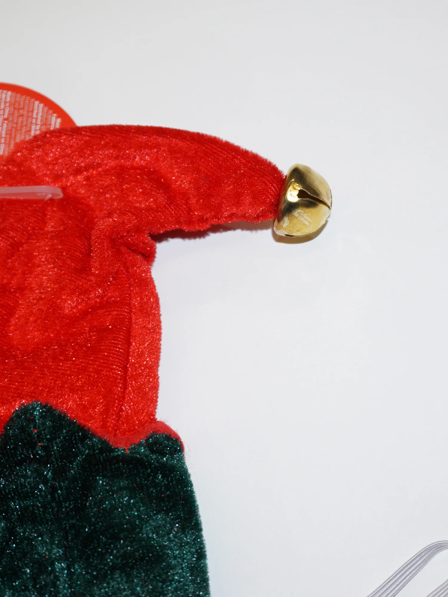 Red and Green Elf Pet Collar and Hat - Image 3