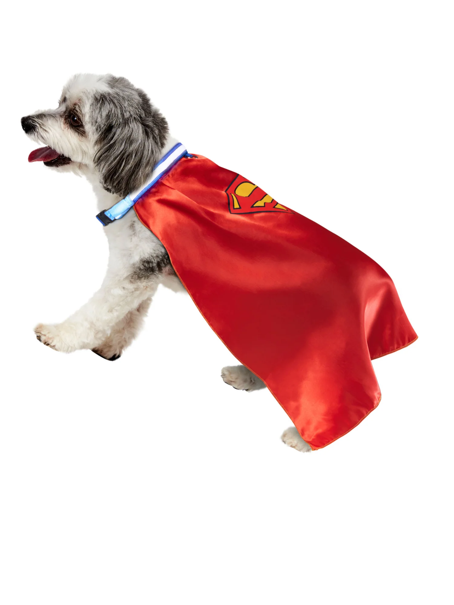 Superman Pet Cape and Light Up Collar with Leash - Image 6