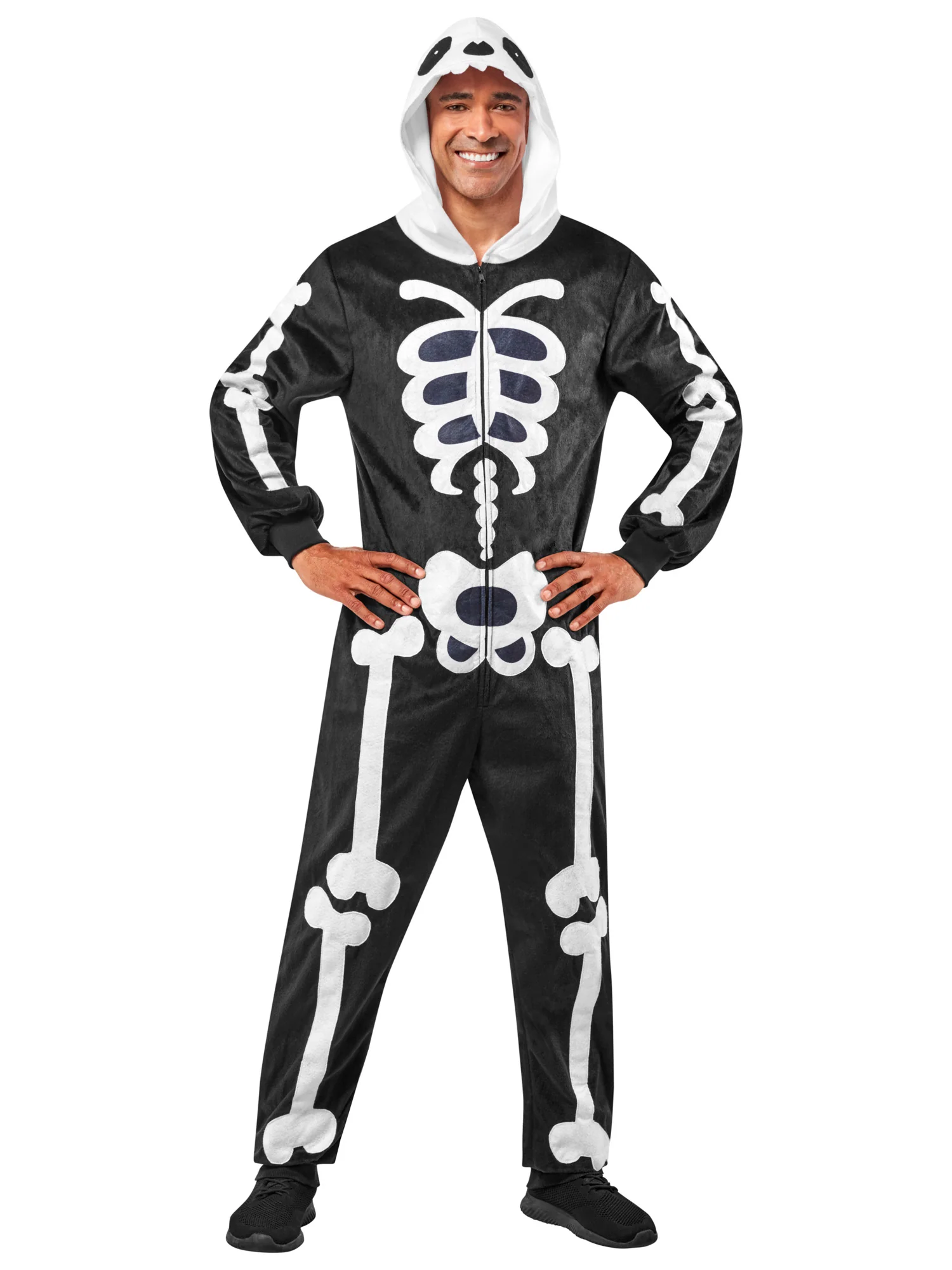 Adult Skeleton Zipsters Costume
