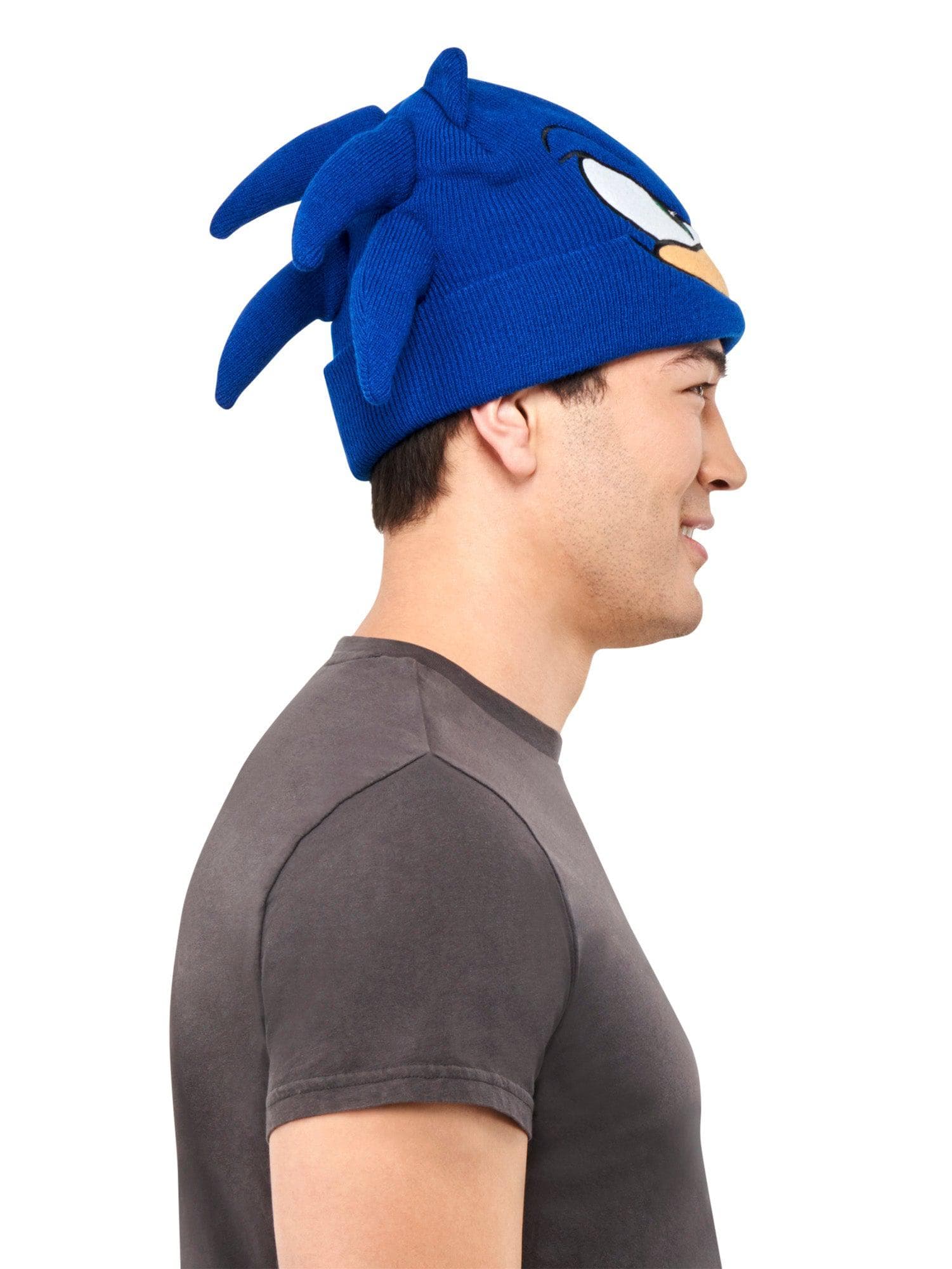 Adult Blue Knit Sonic Hat - Image 2