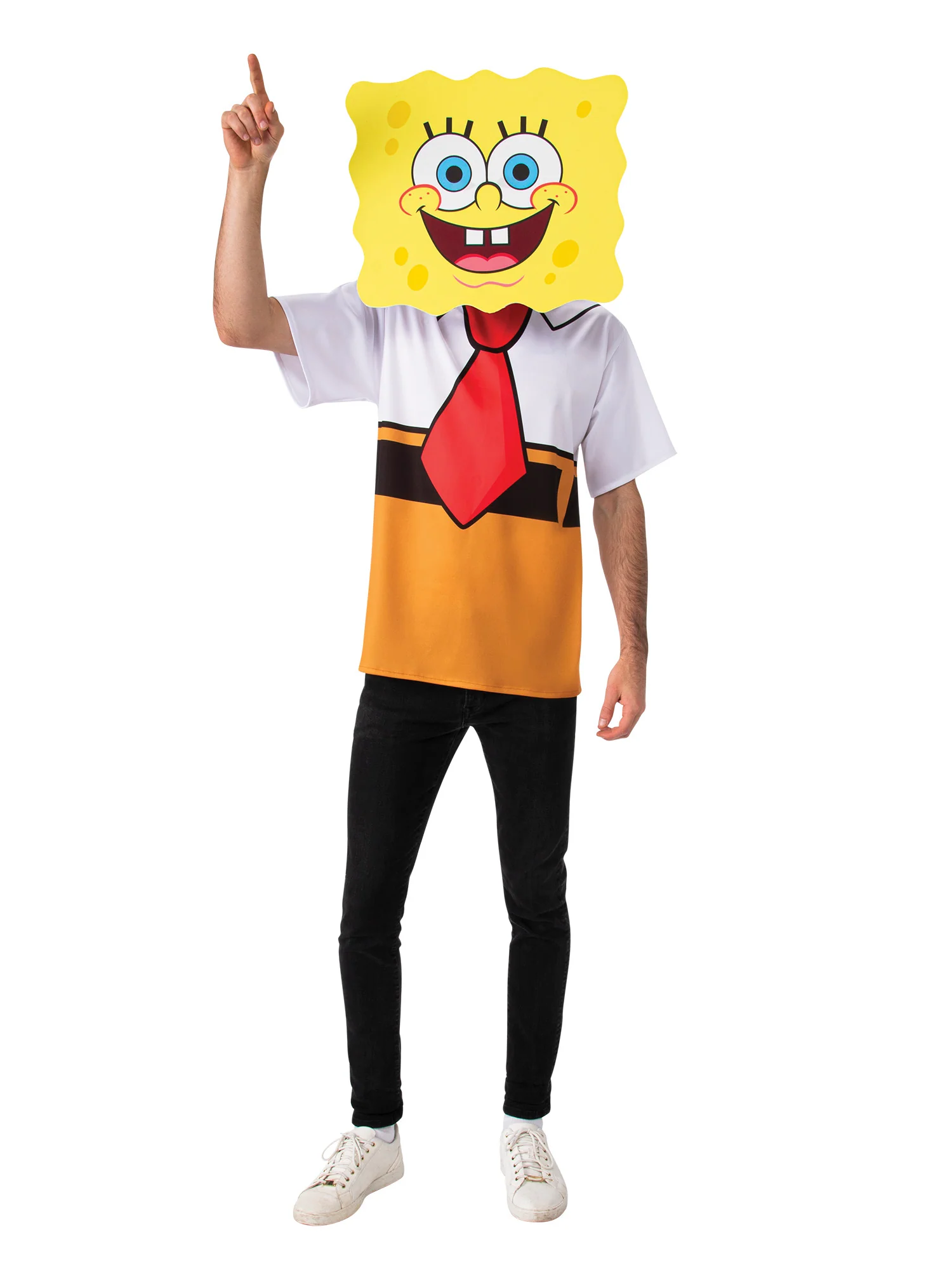 Men's SpongeBob SquarePants Costume Top and Mask Set