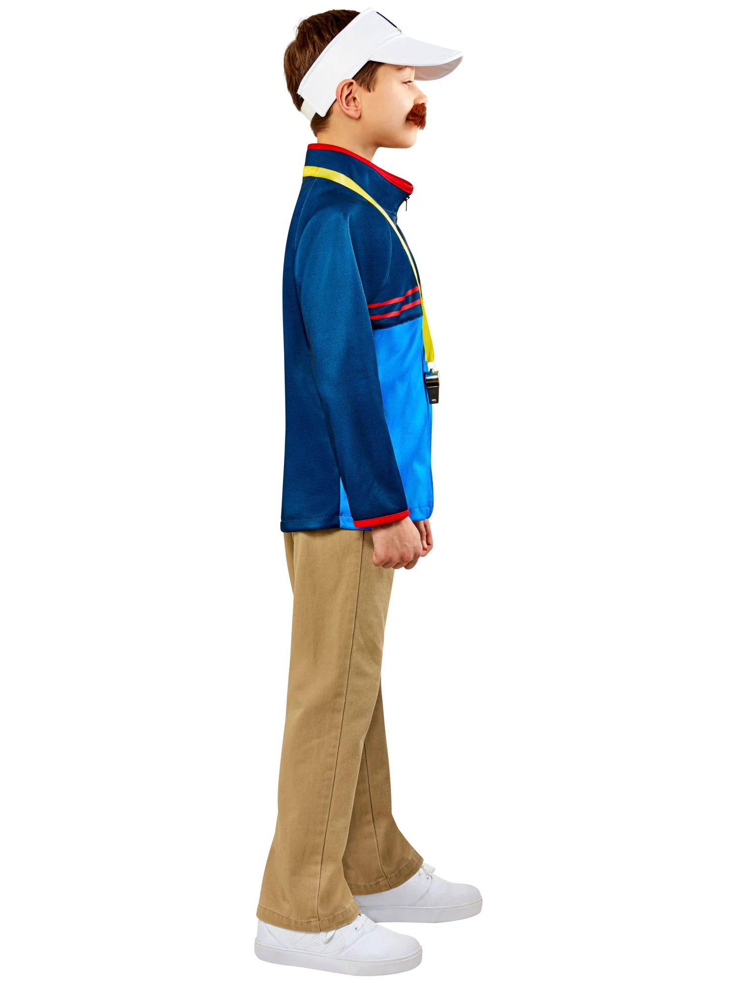 Boys' Ted Lasso Costume Top, Visor, Fake Moustache and Whistle Set - Image 2