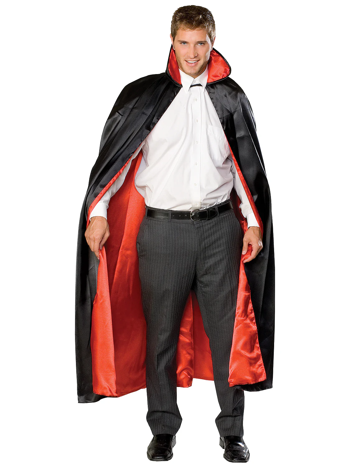 Adult Red and Black Vampire Cape - Image 2